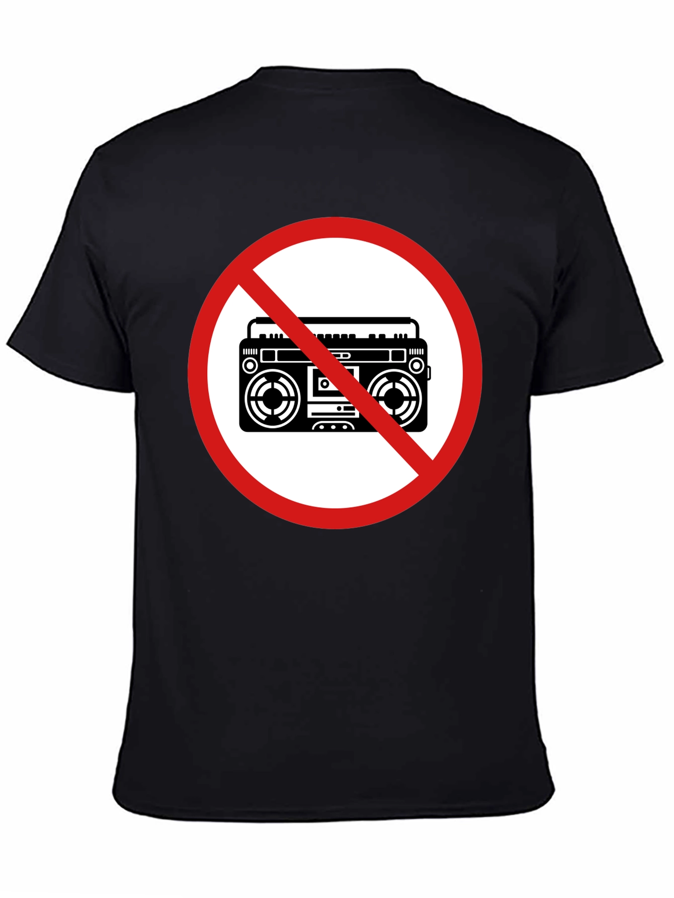 No Boombox Black T-Shirt
