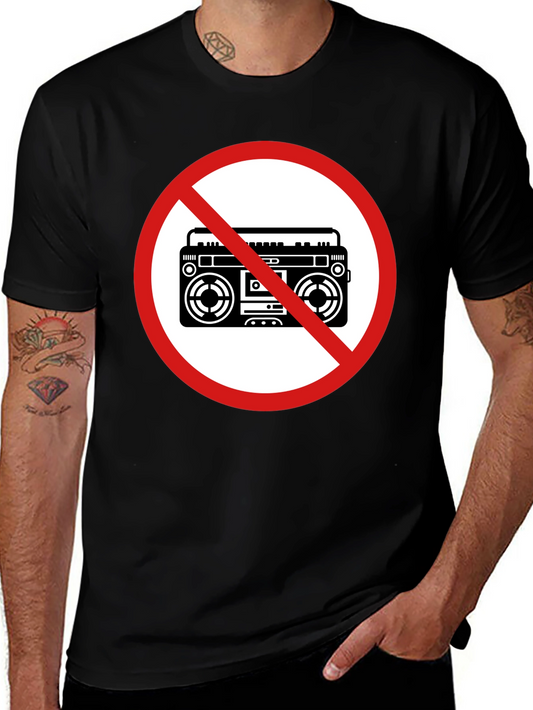 No Boombox Black T-Shirt