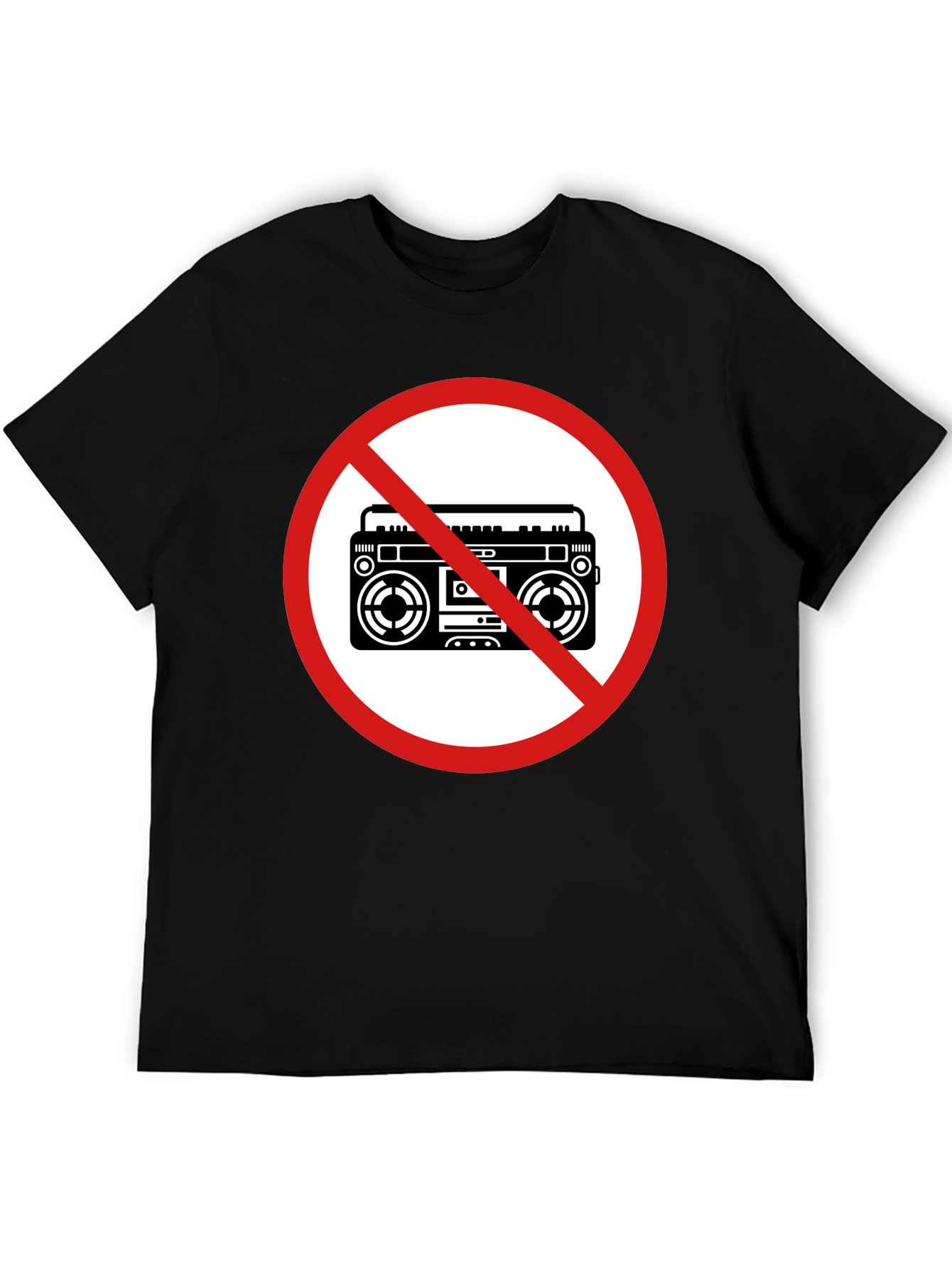 No Boombox Black T-Shirt