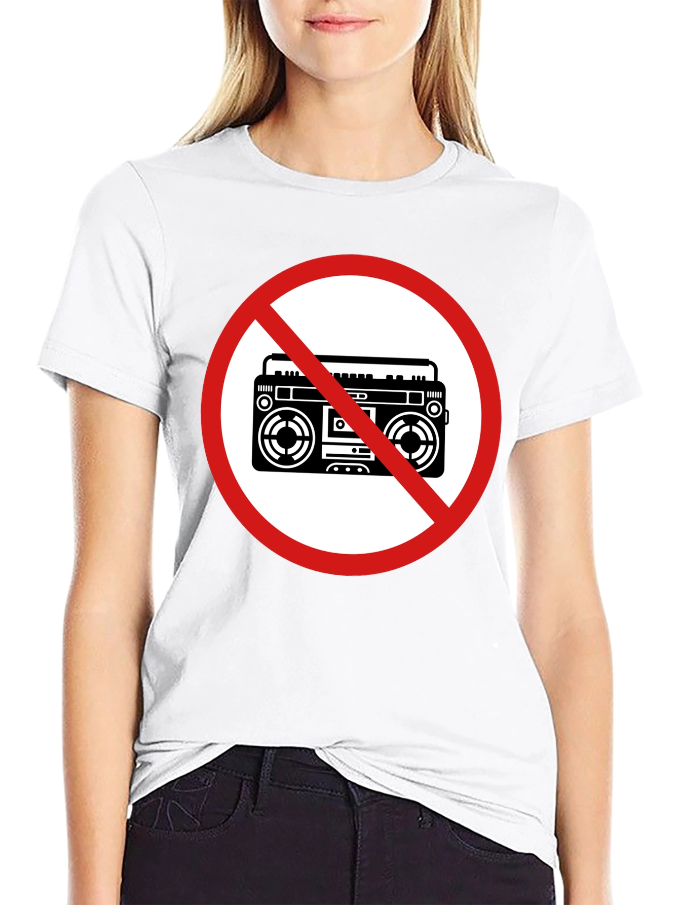 No Boombox Black T-Shirt