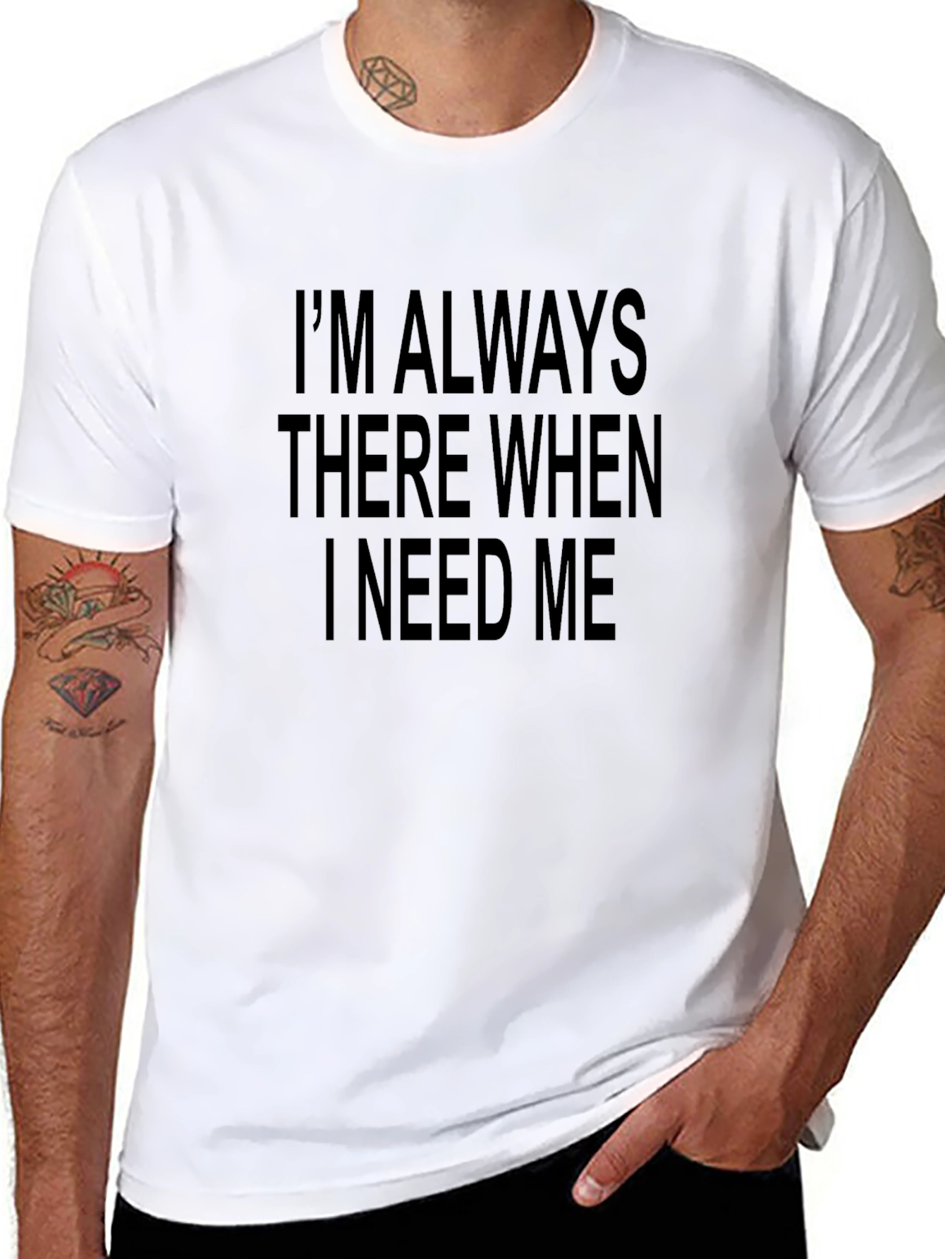 Always There T-Shirt - Black Graphic Tee