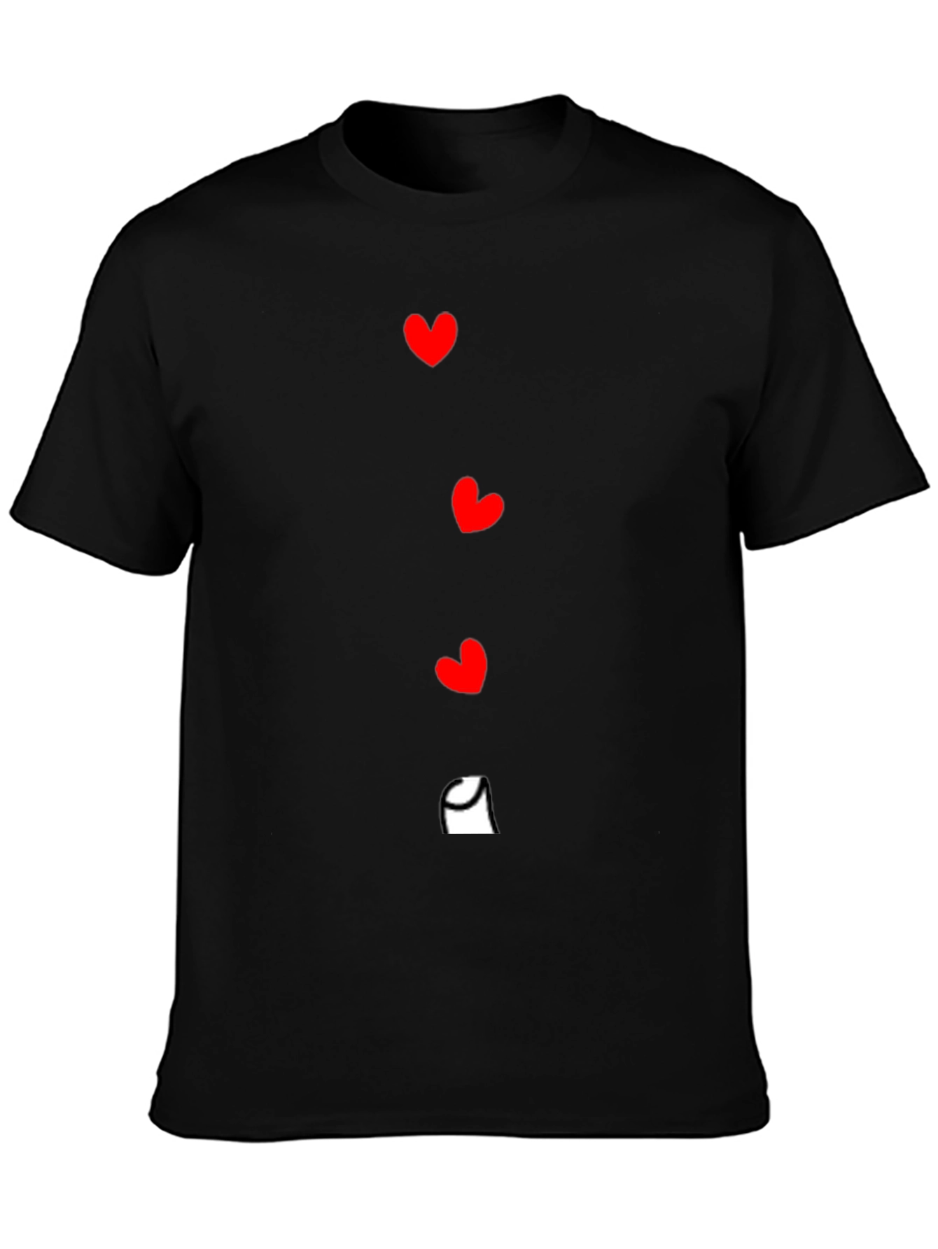 Heart Stack Graphic Tee - Black