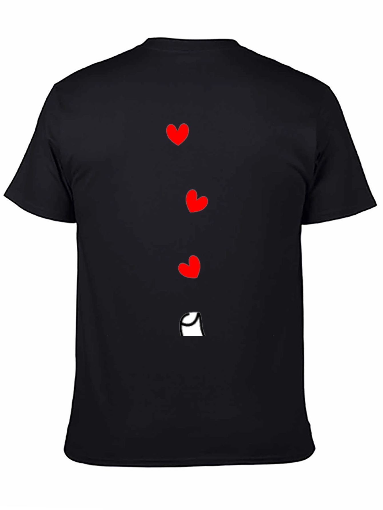 Heart Stack Graphic Tee - Black
