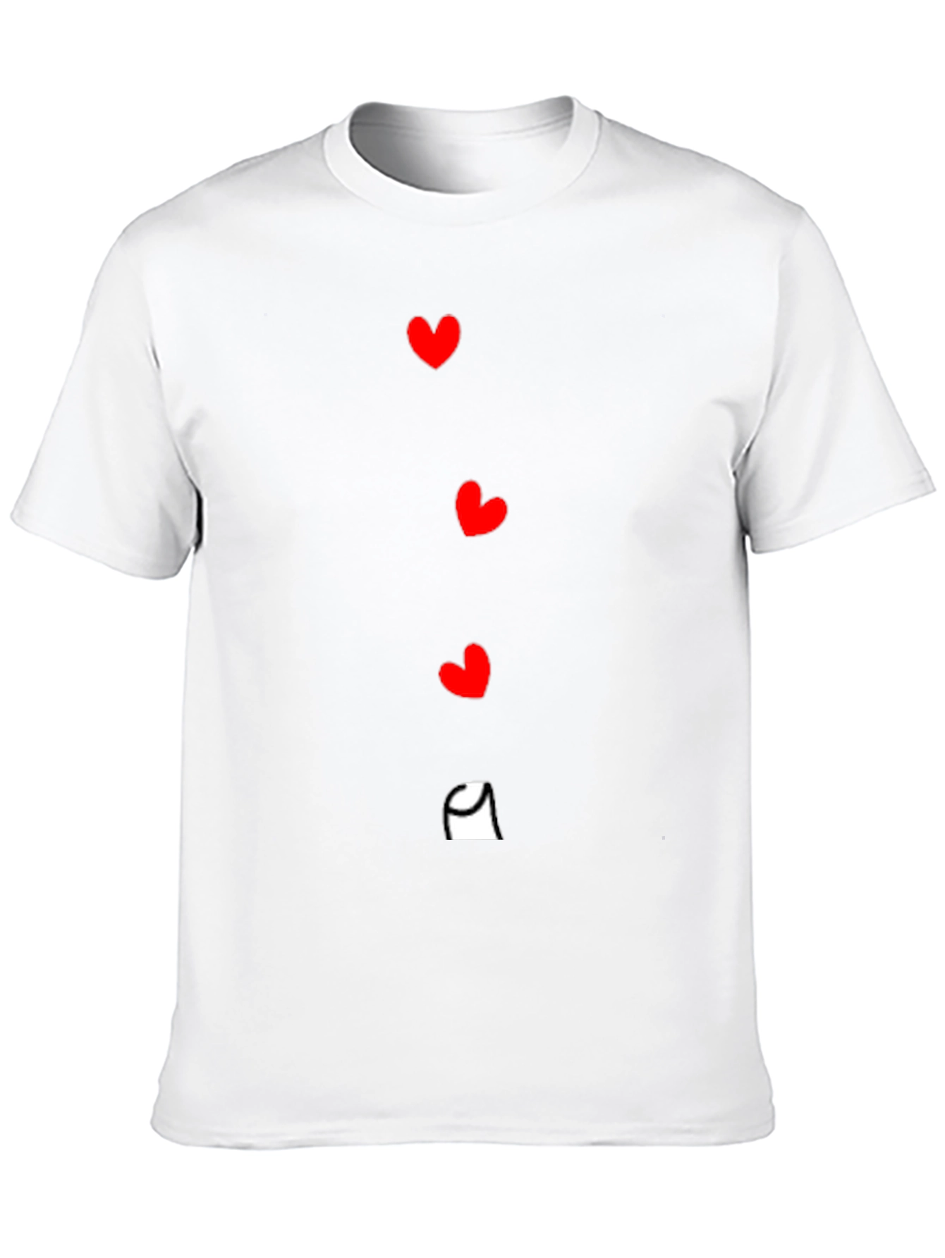 Heart Stack Graphic Tee - Black