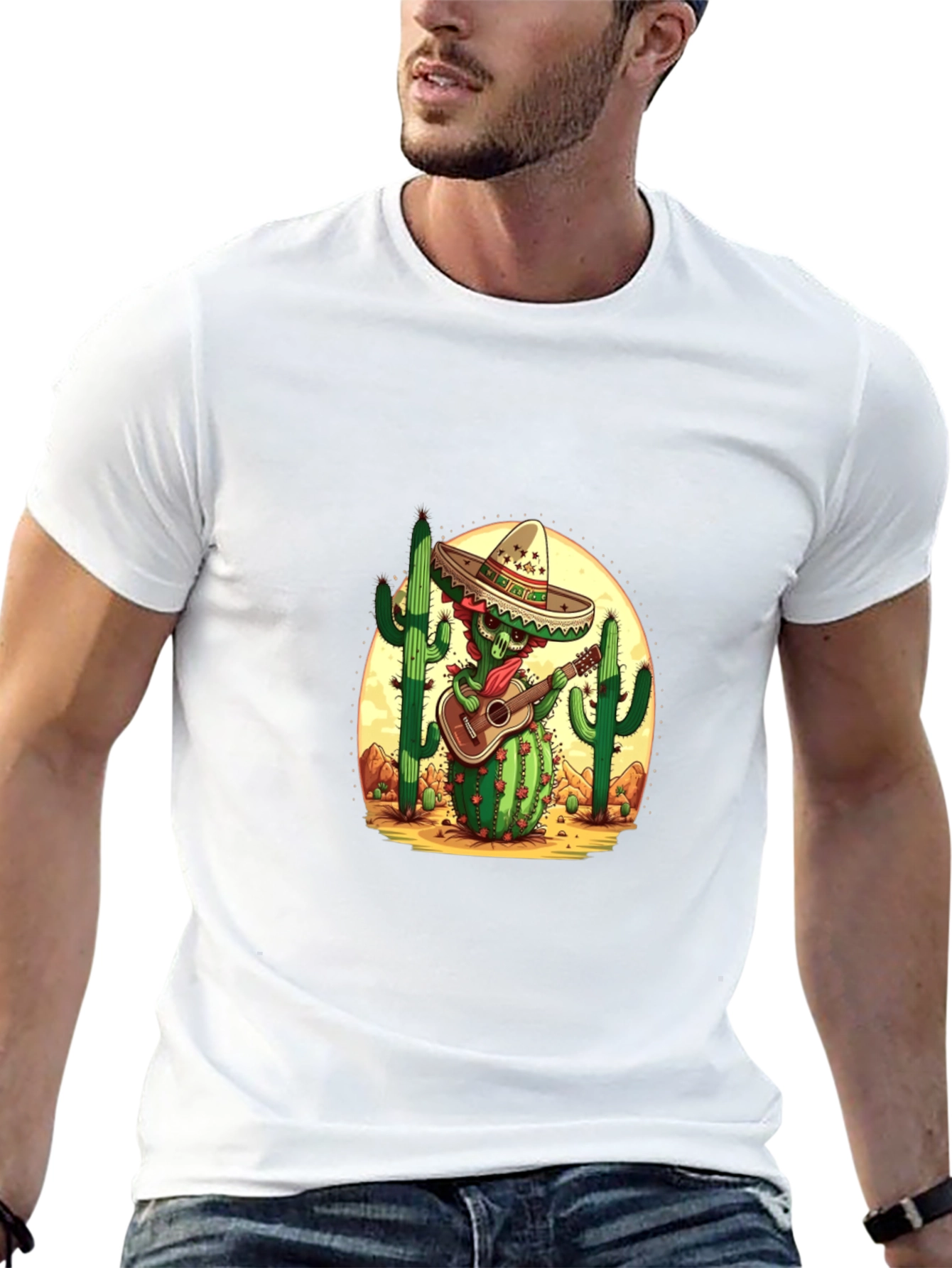 Cactus Mariachi Graphic Tee - Desert Fiesta Shirt