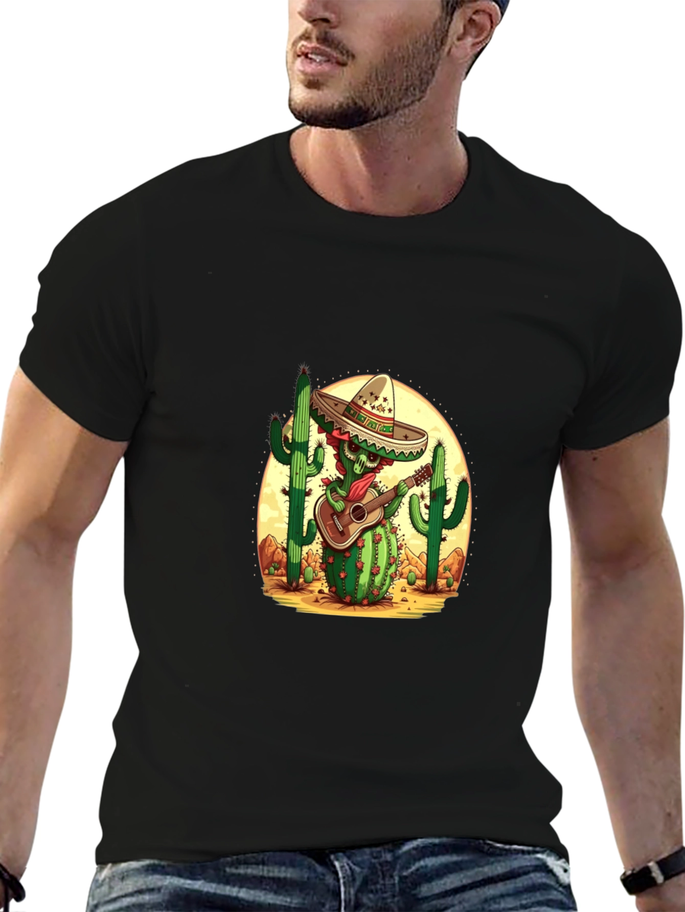 Cactus Mariachi Graphic Tee - Desert Fiesta Shirt