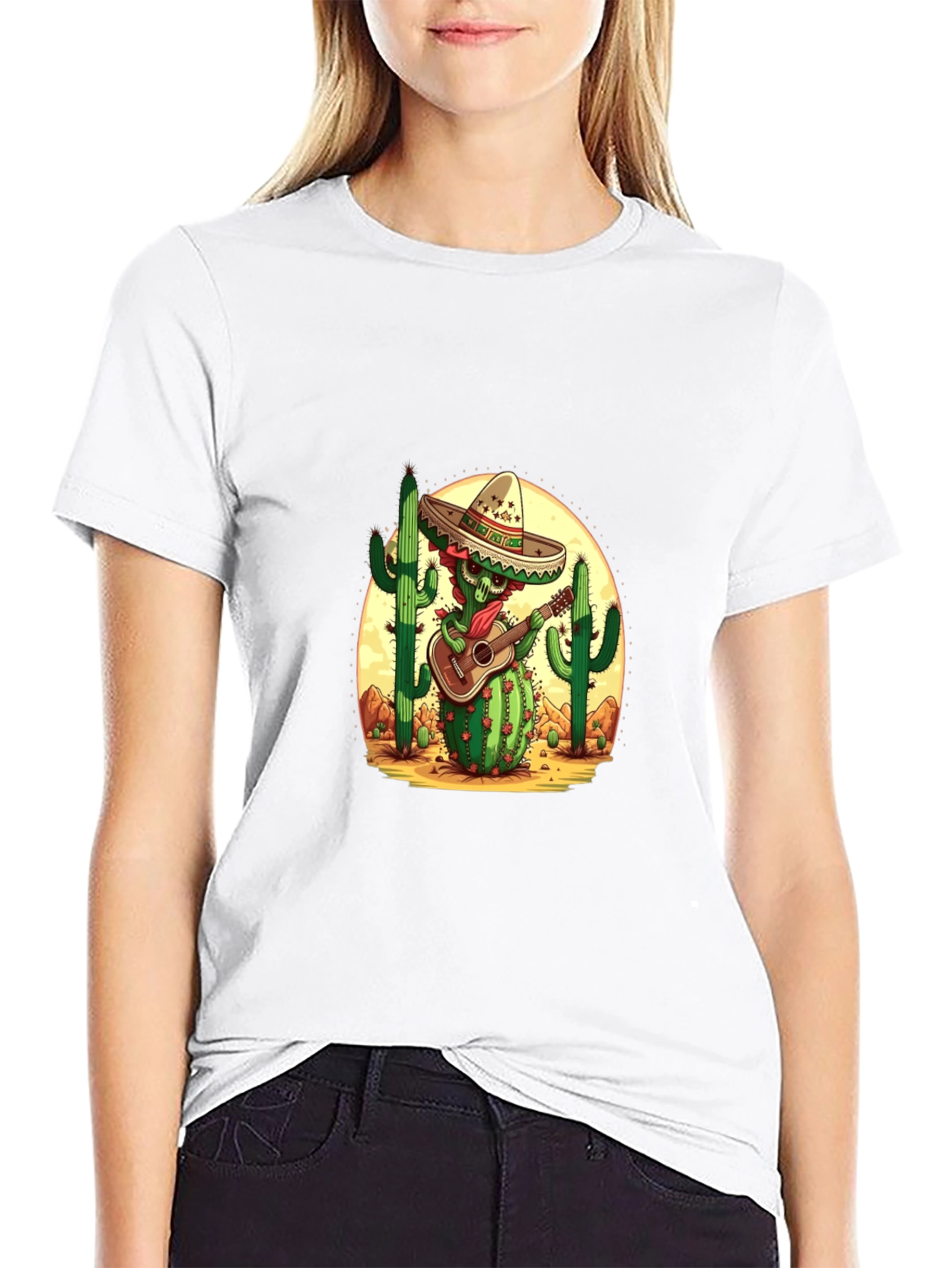 Cactus Mariachi Graphic Tee - Desert Fiesta Shirt
