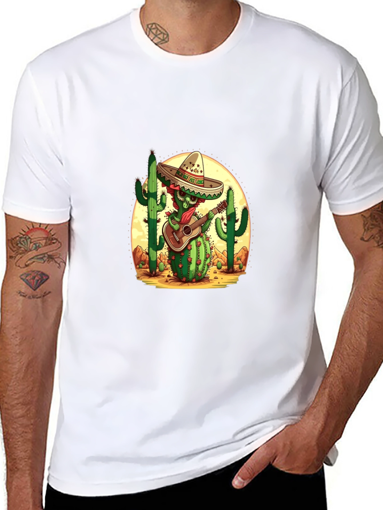 Cactus Mariachi Graphic Tee - Desert Fiesta Shirt