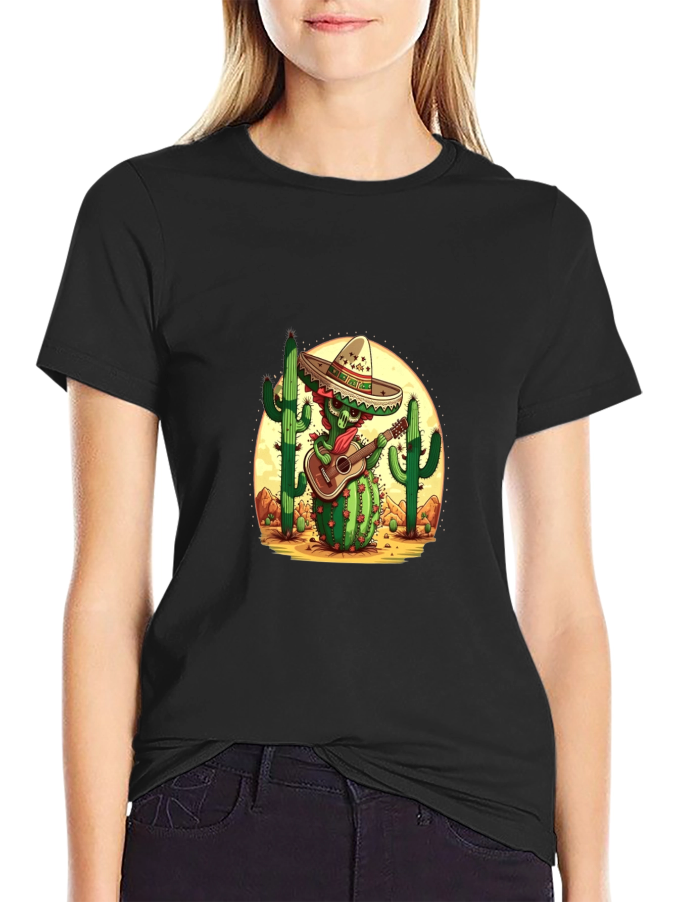 Cactus Mariachi Graphic Tee - Desert Fiesta Shirt