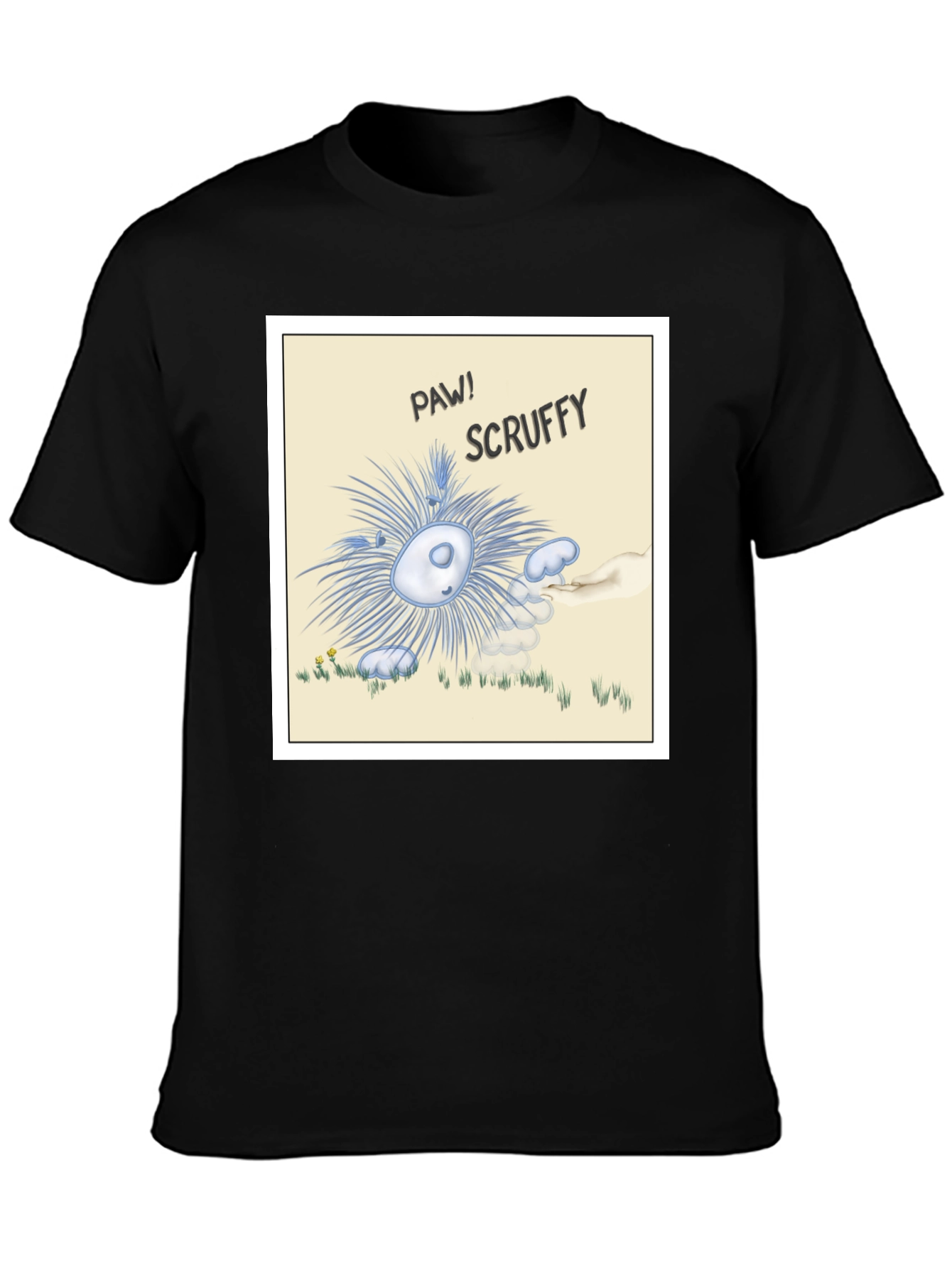 Scruffy Cartoon Graphic T-Shirt