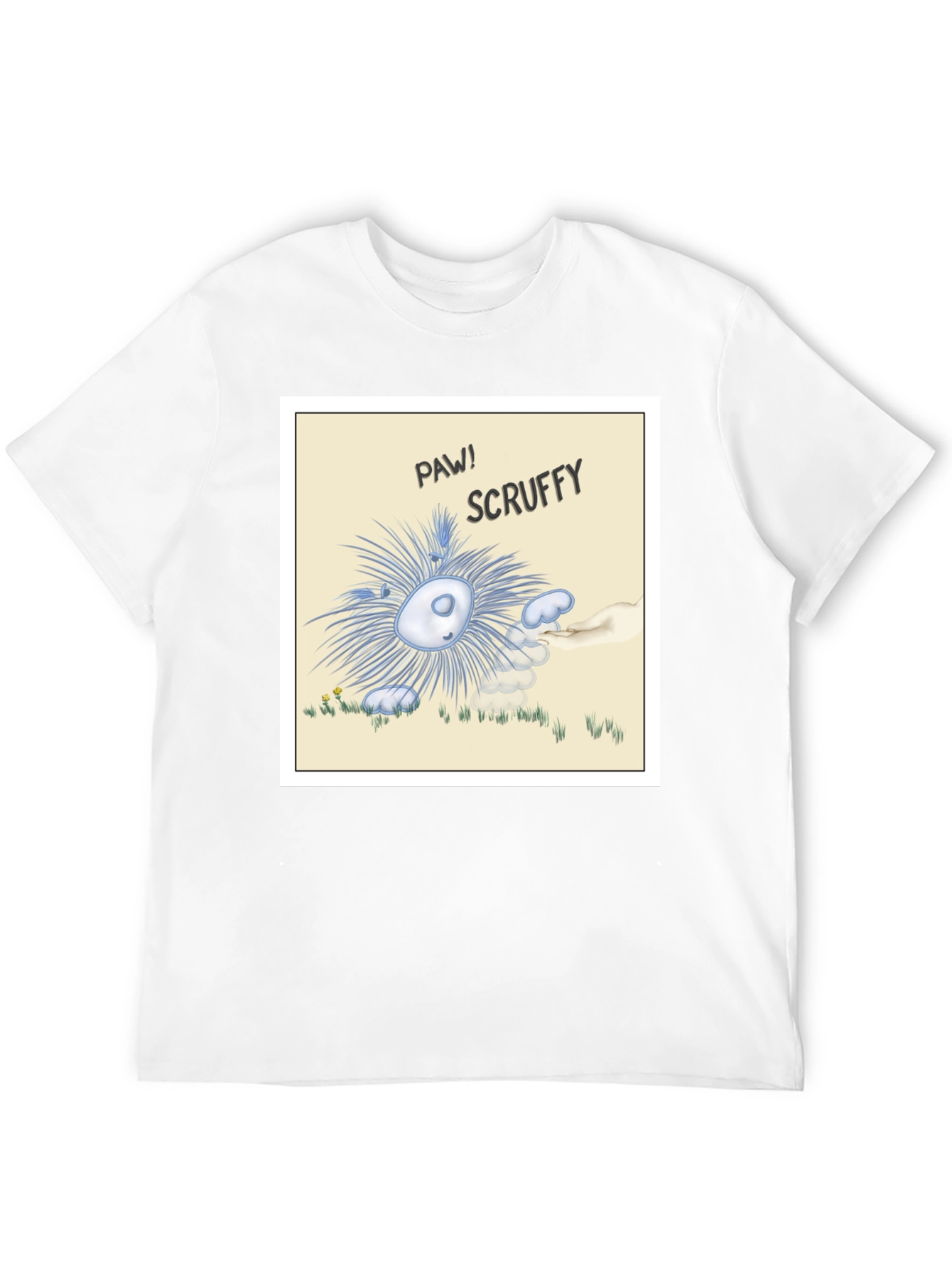 Scruffy Cartoon Graphic T-Shirt