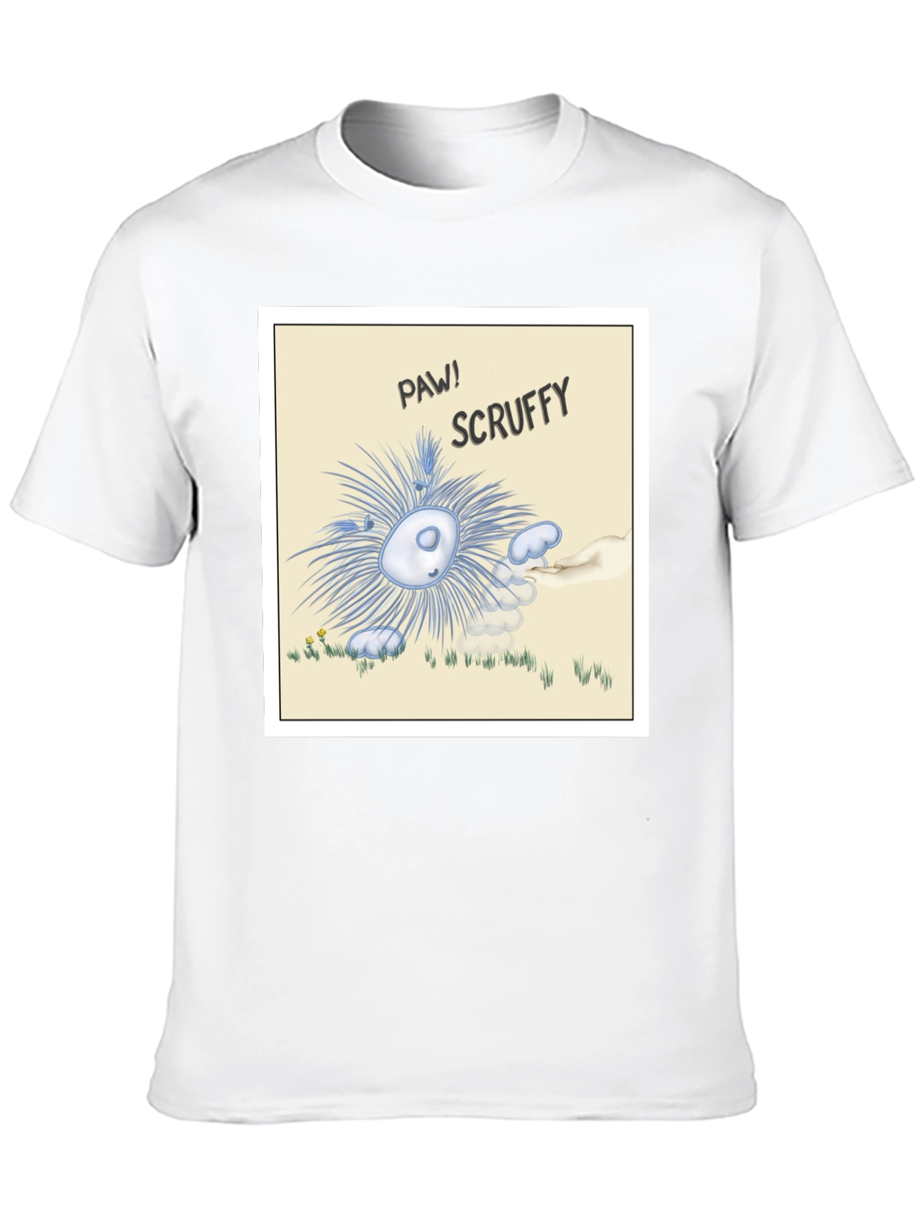 Scruffy Cartoon Graphic T-Shirt