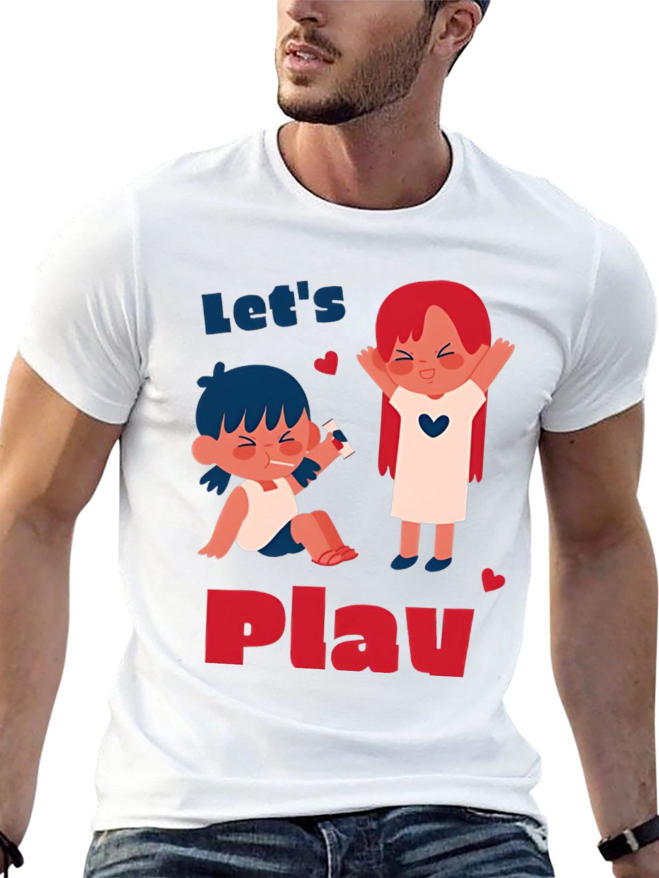 Playful Cartoon Print T-Shirt