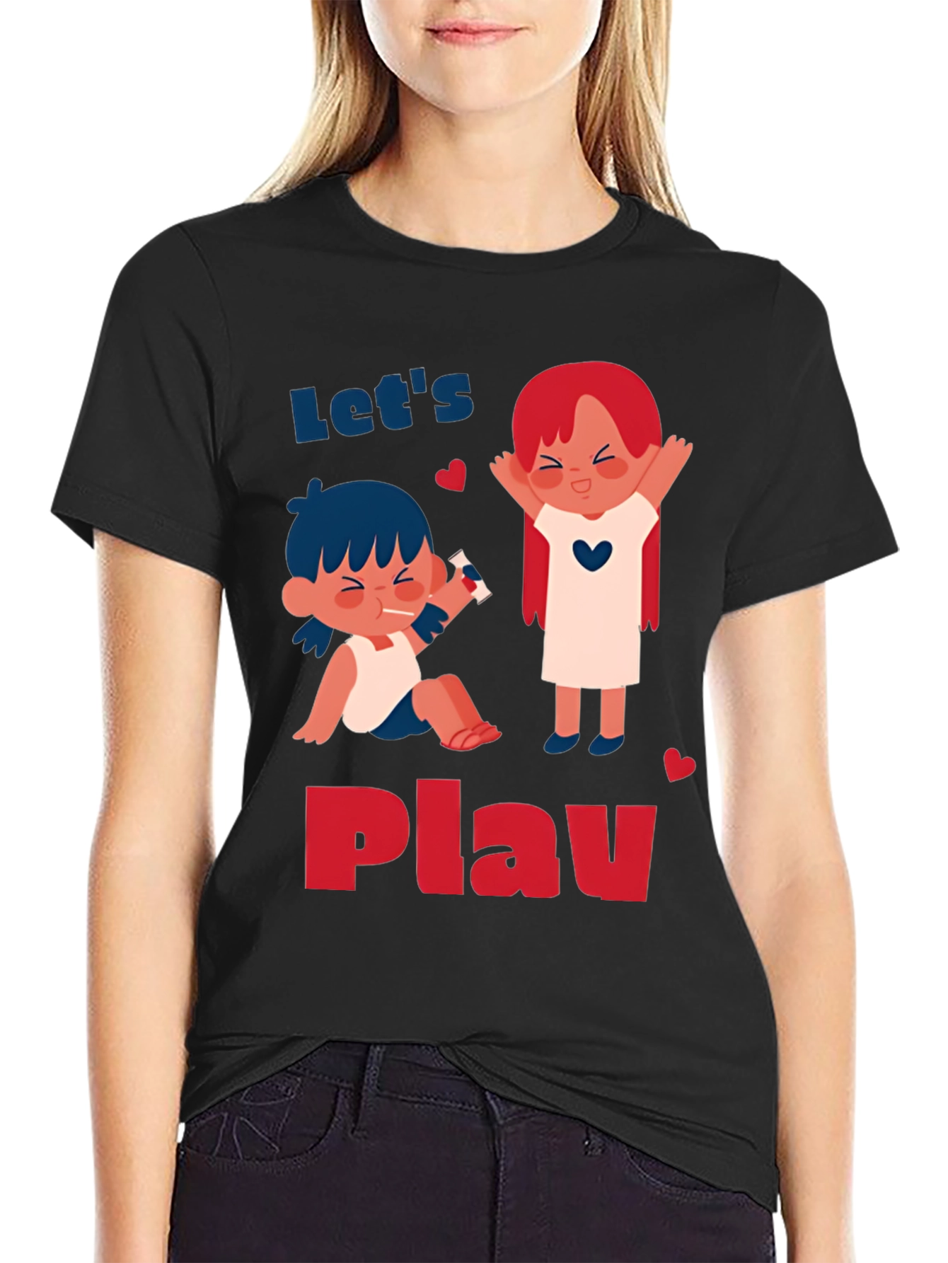 Playful Cartoon Print T-Shirt