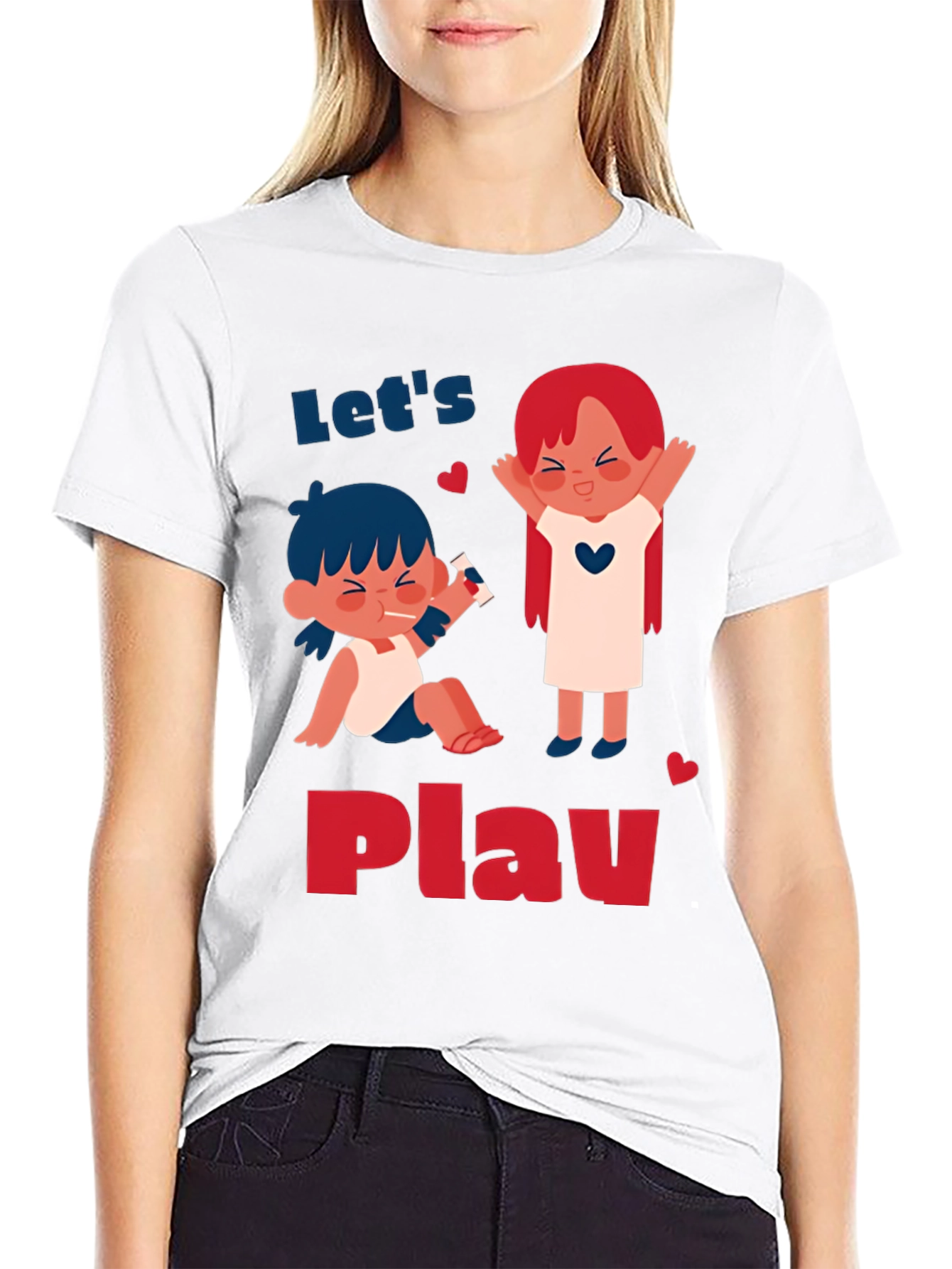 Playful Cartoon Print T-Shirt