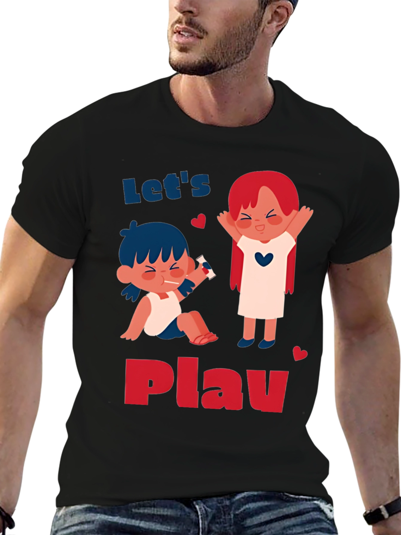 Playful Cartoon Print T-Shirt