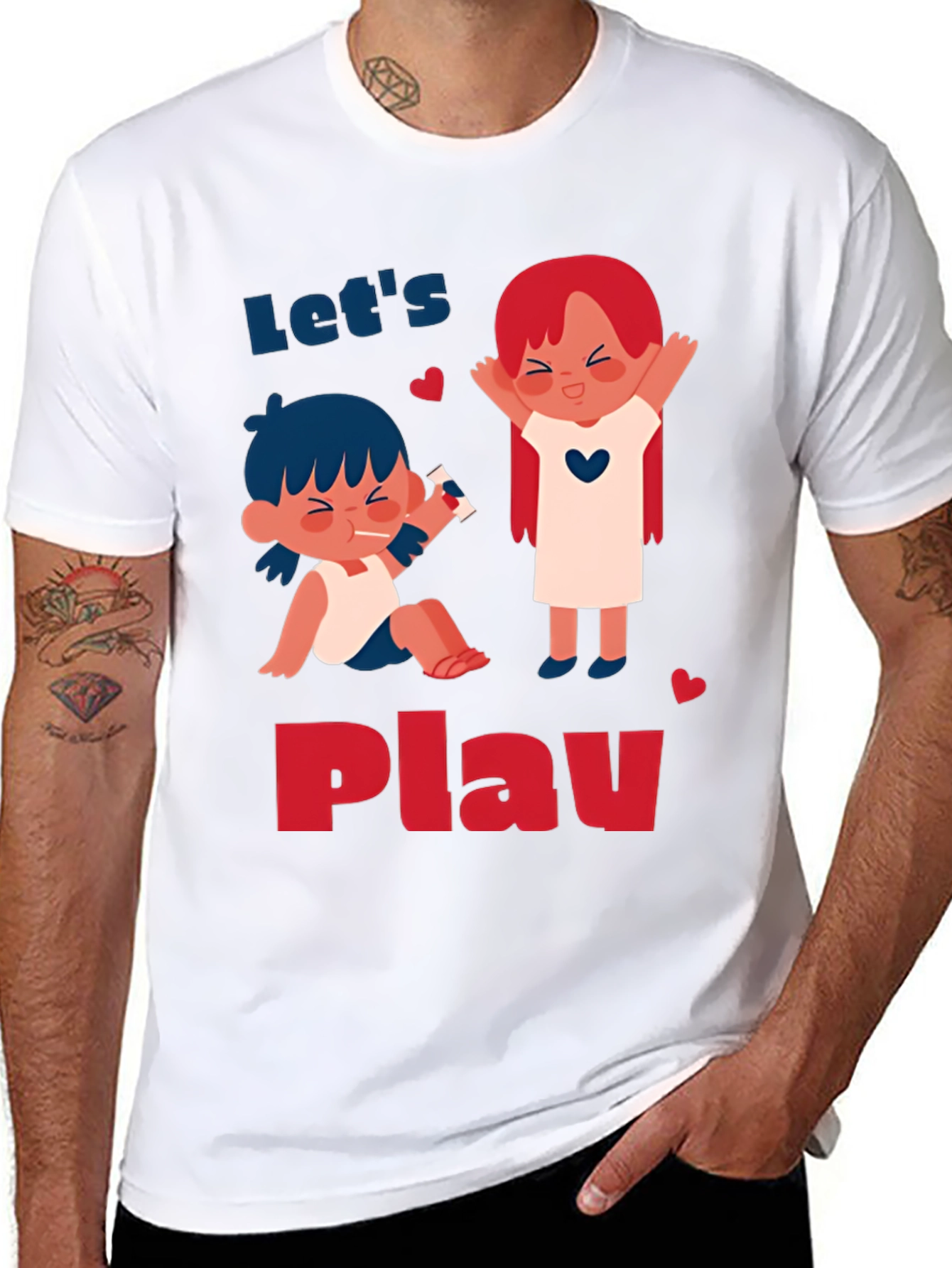 Playful Cartoon Print T-Shirt