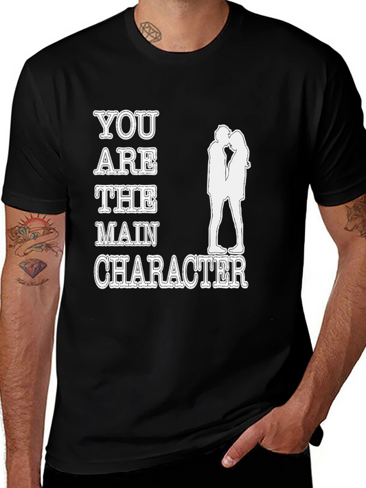 You are the Main Character Black Graphic Tee