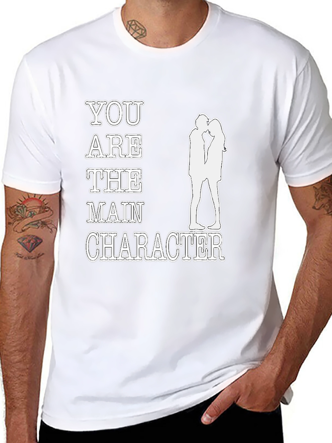 You are the Main Character Black Graphic Tee