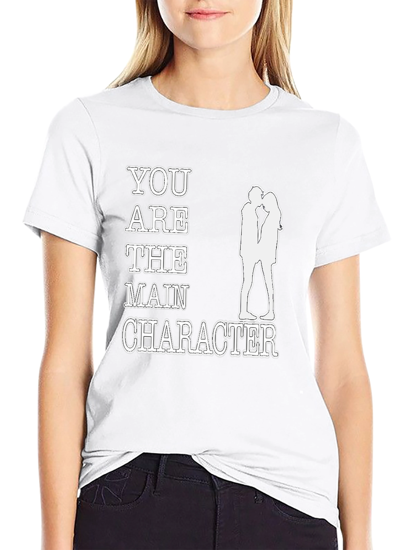 You are the Main Character Black Graphic Tee