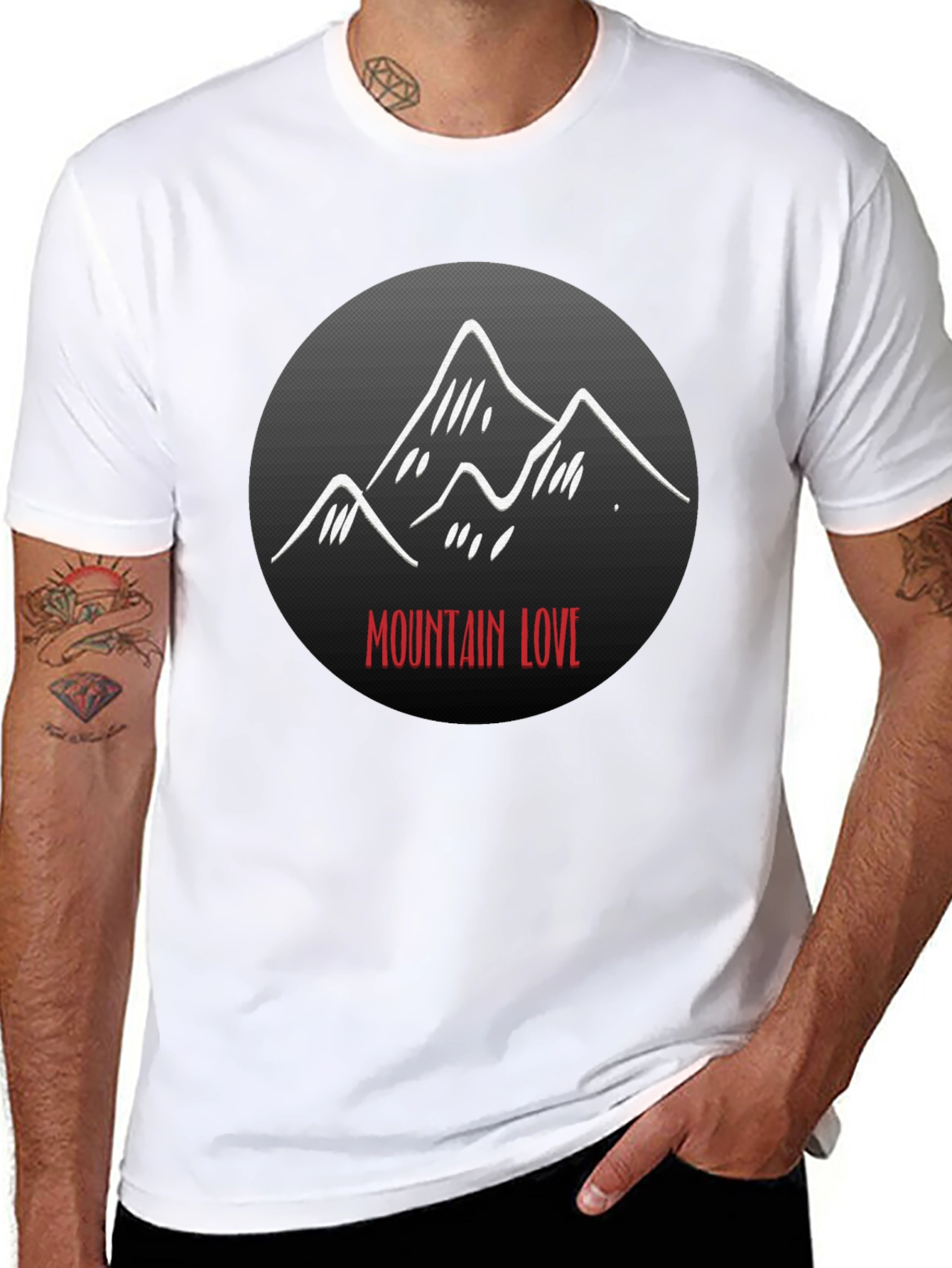 Mountain Love Graphic Tee - Black Unisex T-Shirt