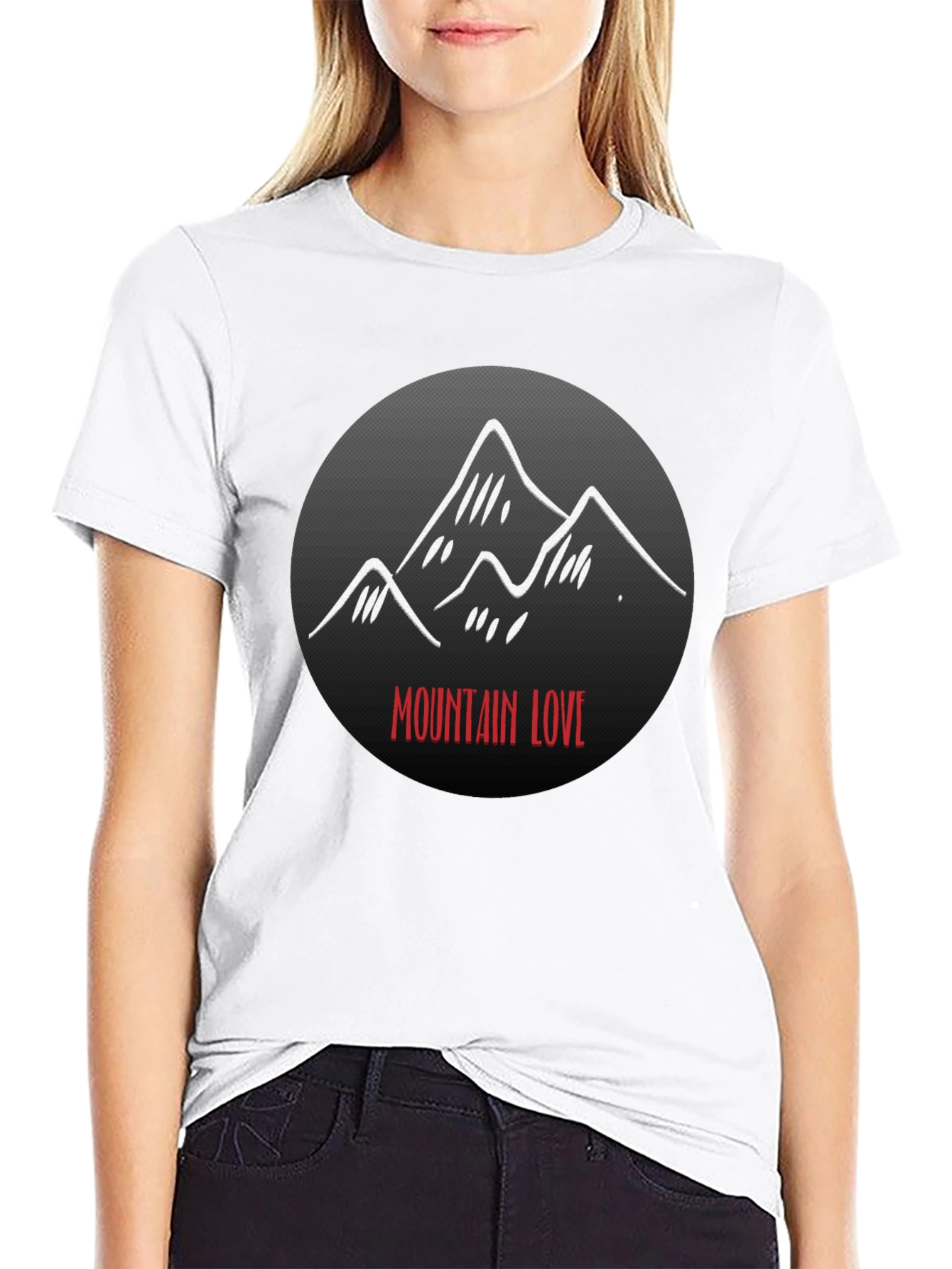 Mountain Love Graphic Tee - Black Unisex T-Shirt