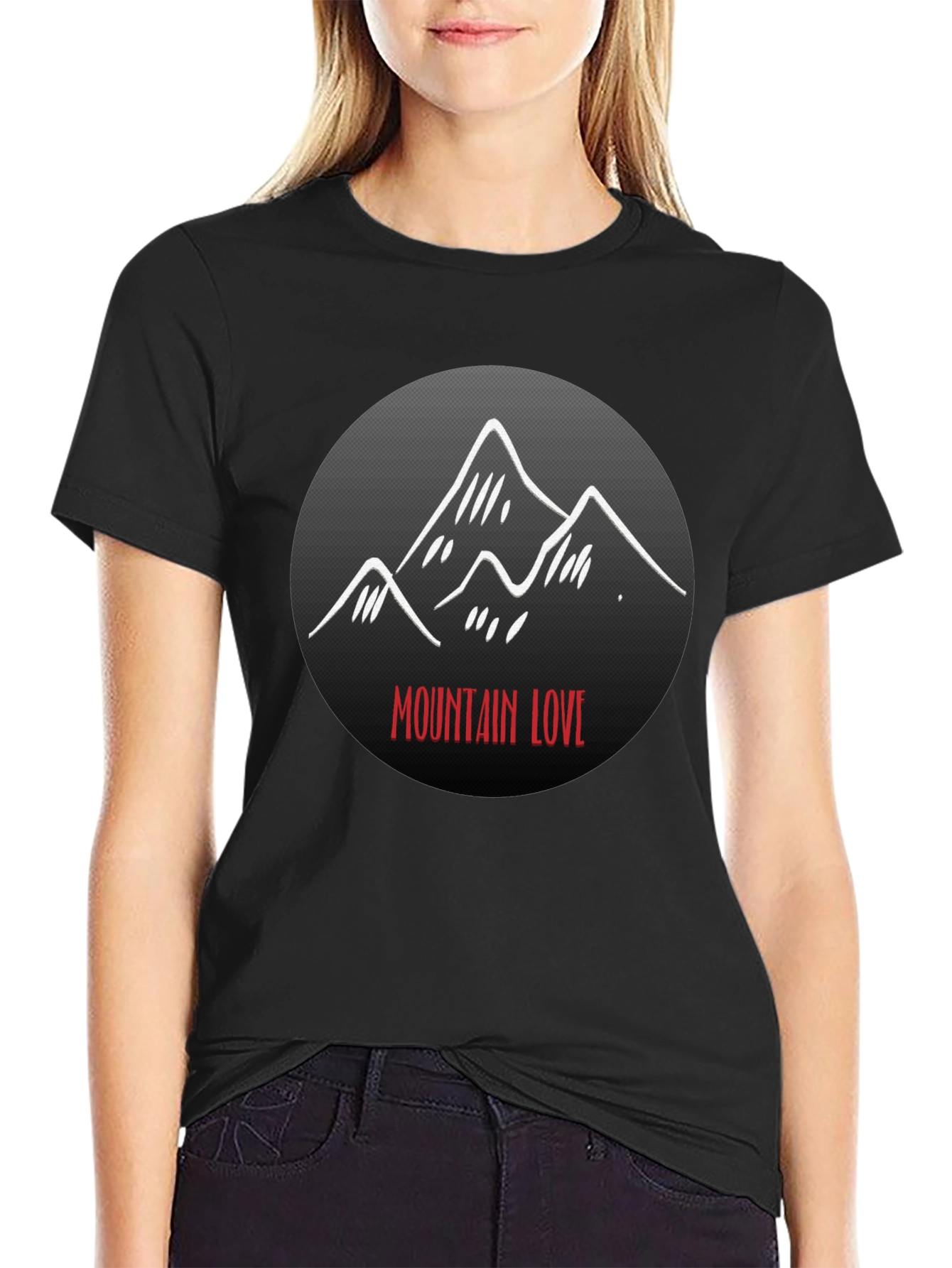 Mountain Love Graphic Tee - Black Unisex T-Shirt