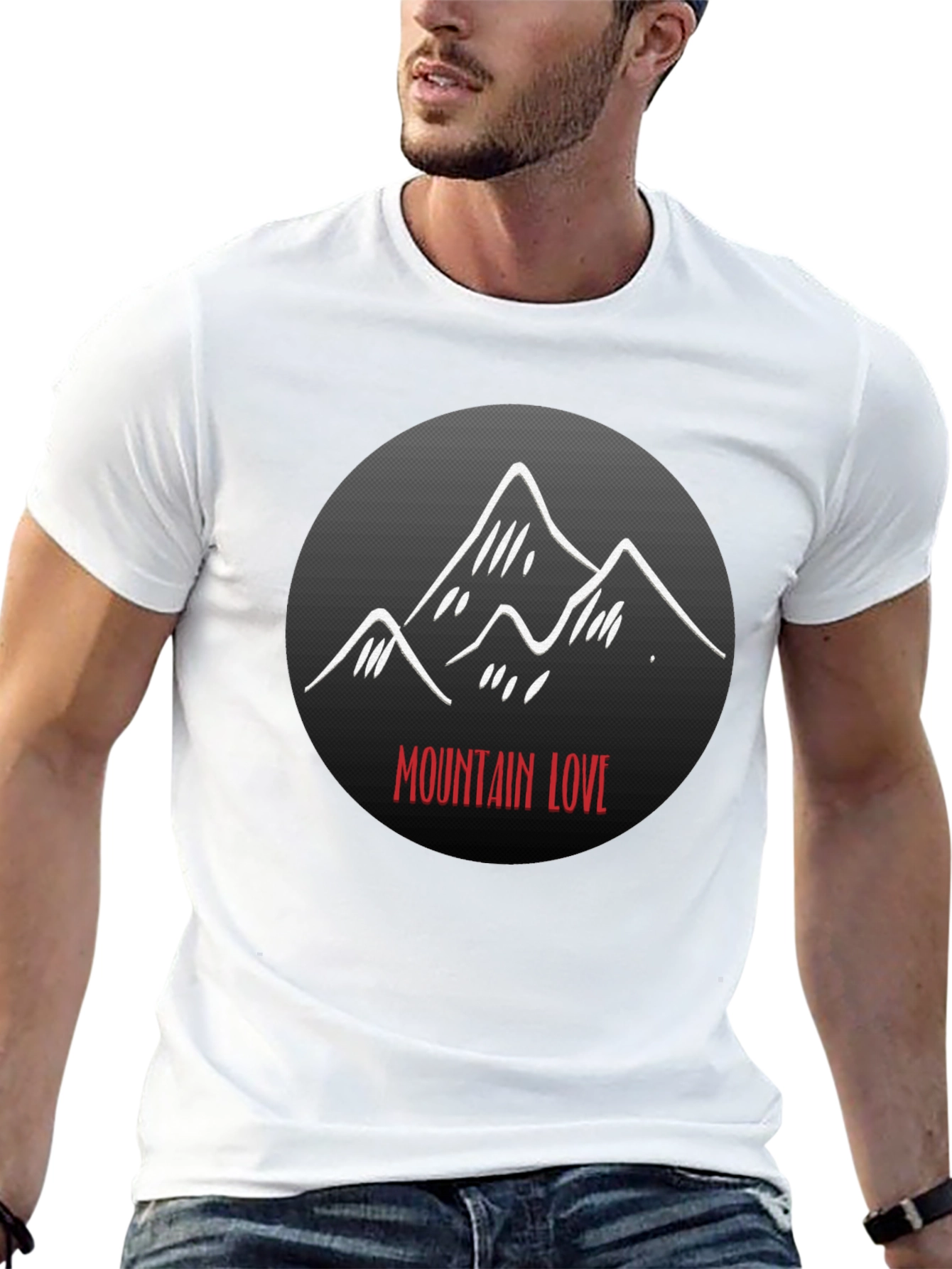 Mountain Love Graphic Tee - Black Unisex T-Shirt