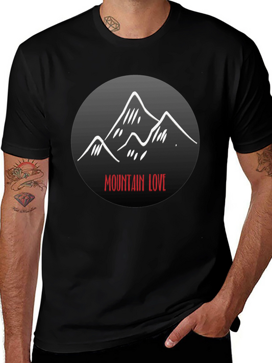 Mountain Love Graphic Tee - Black Unisex T-Shirt