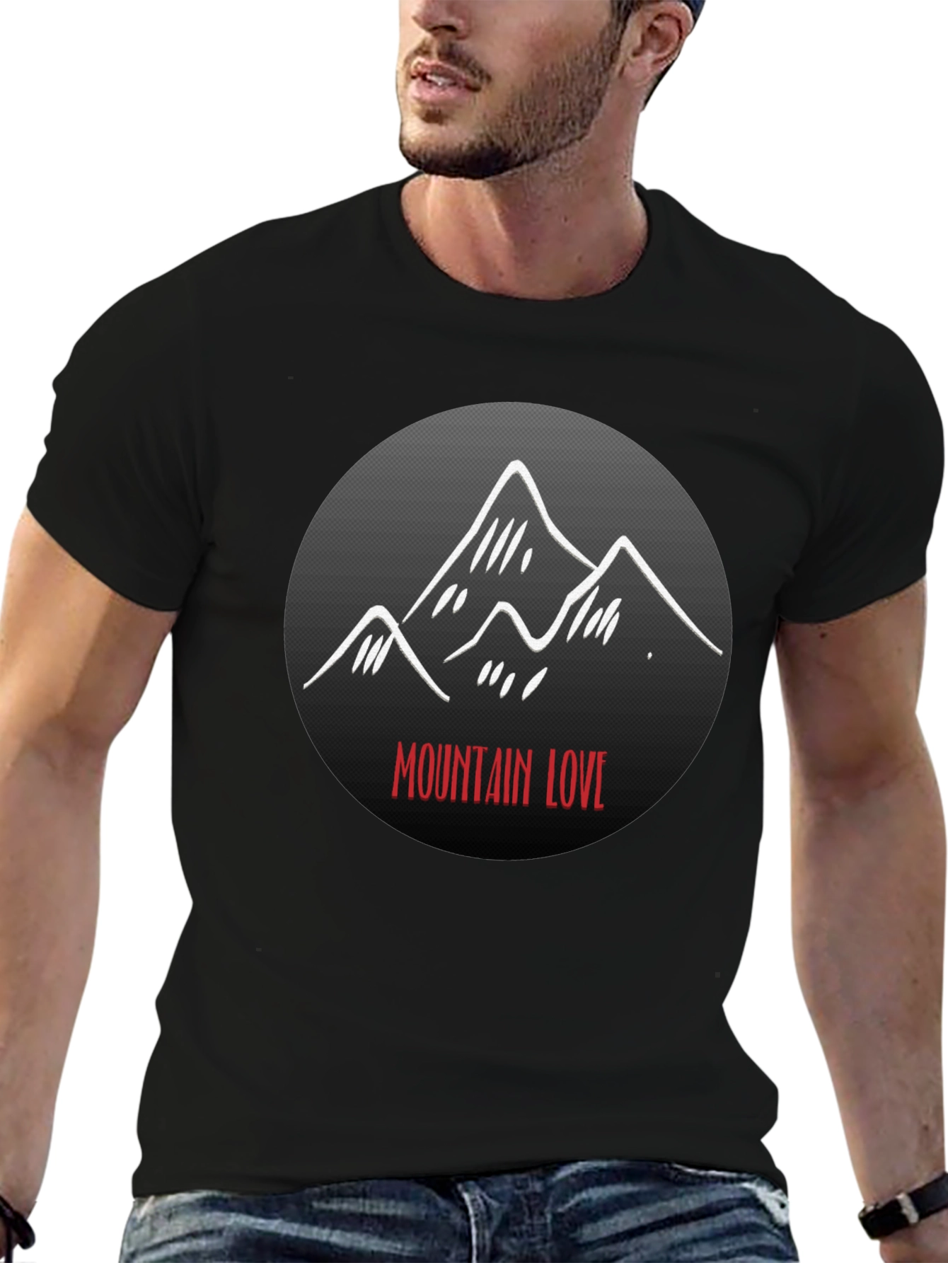 Mountain Love Graphic Tee - Black Unisex T-Shirt