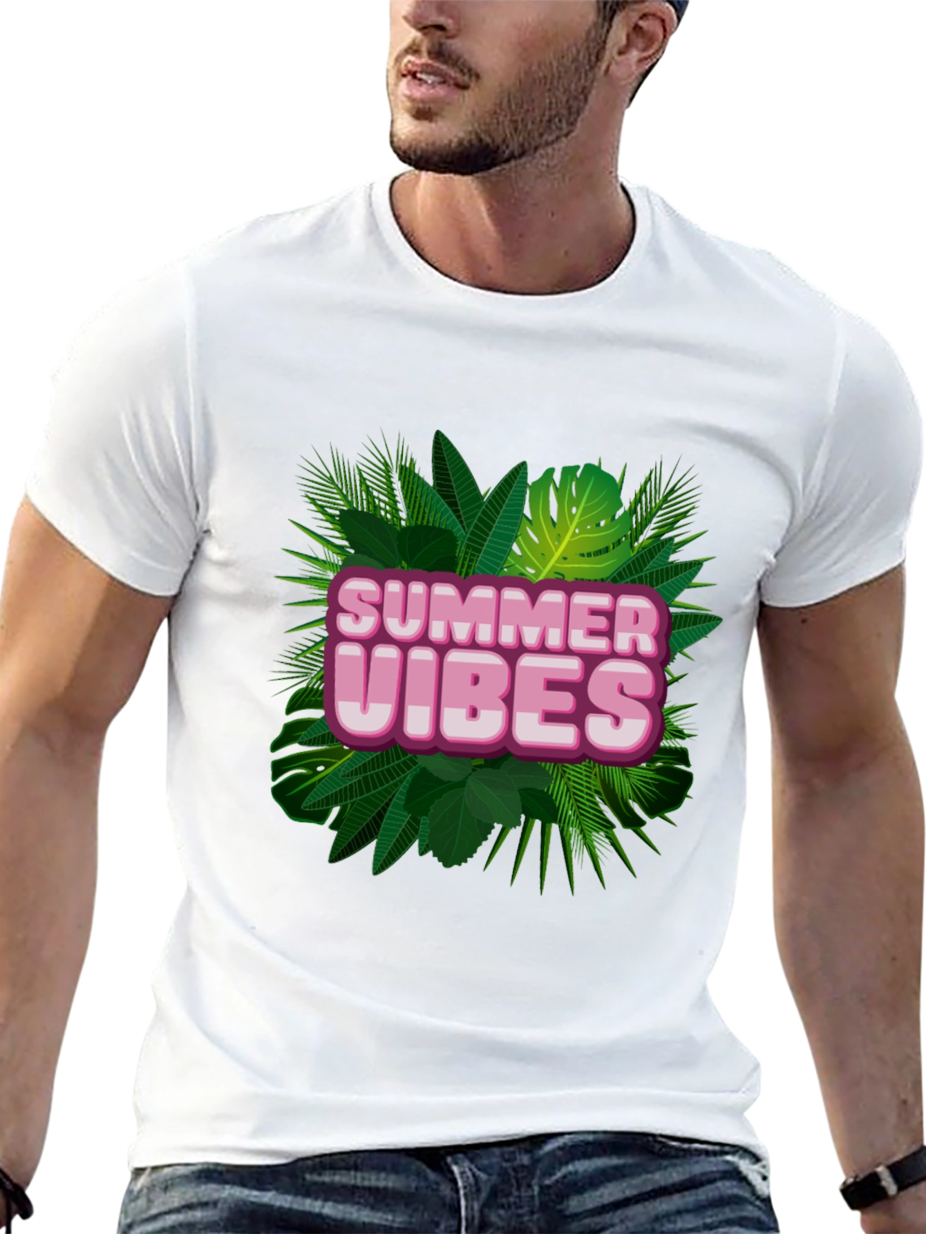 Summer Vibes Tropical Graphic Tee
