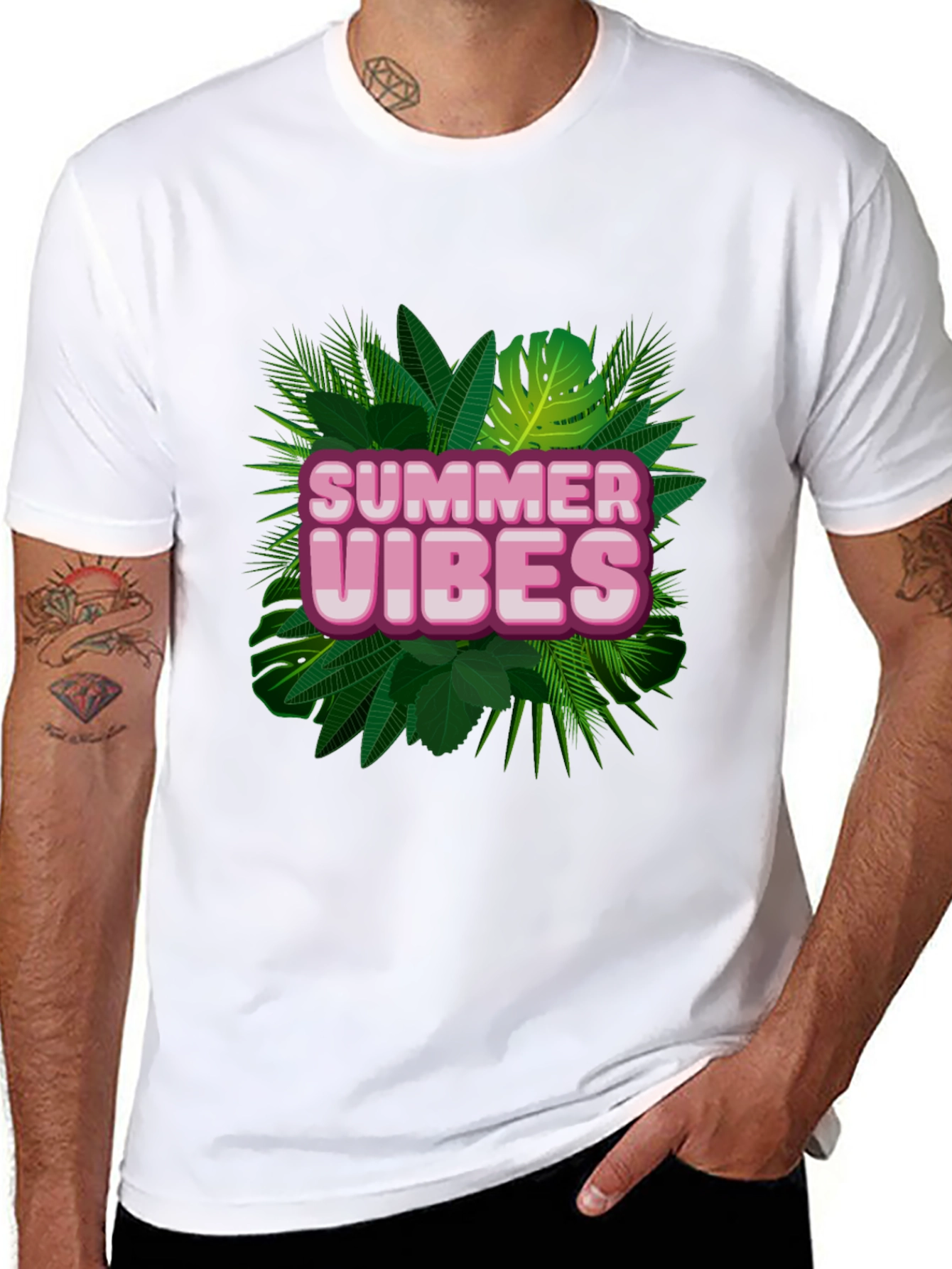 Summer Vibes Tropical Graphic Tee