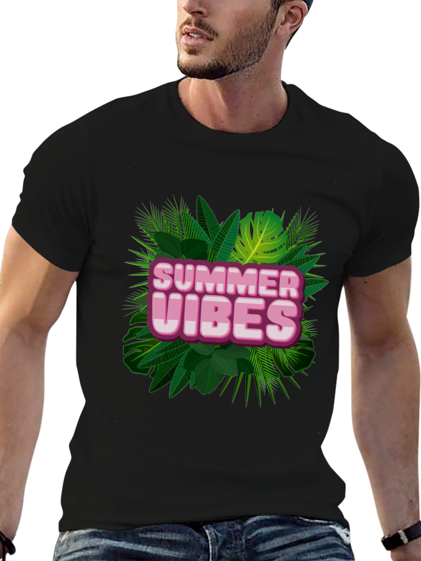 Summer Vibes Tropical Graphic Tee