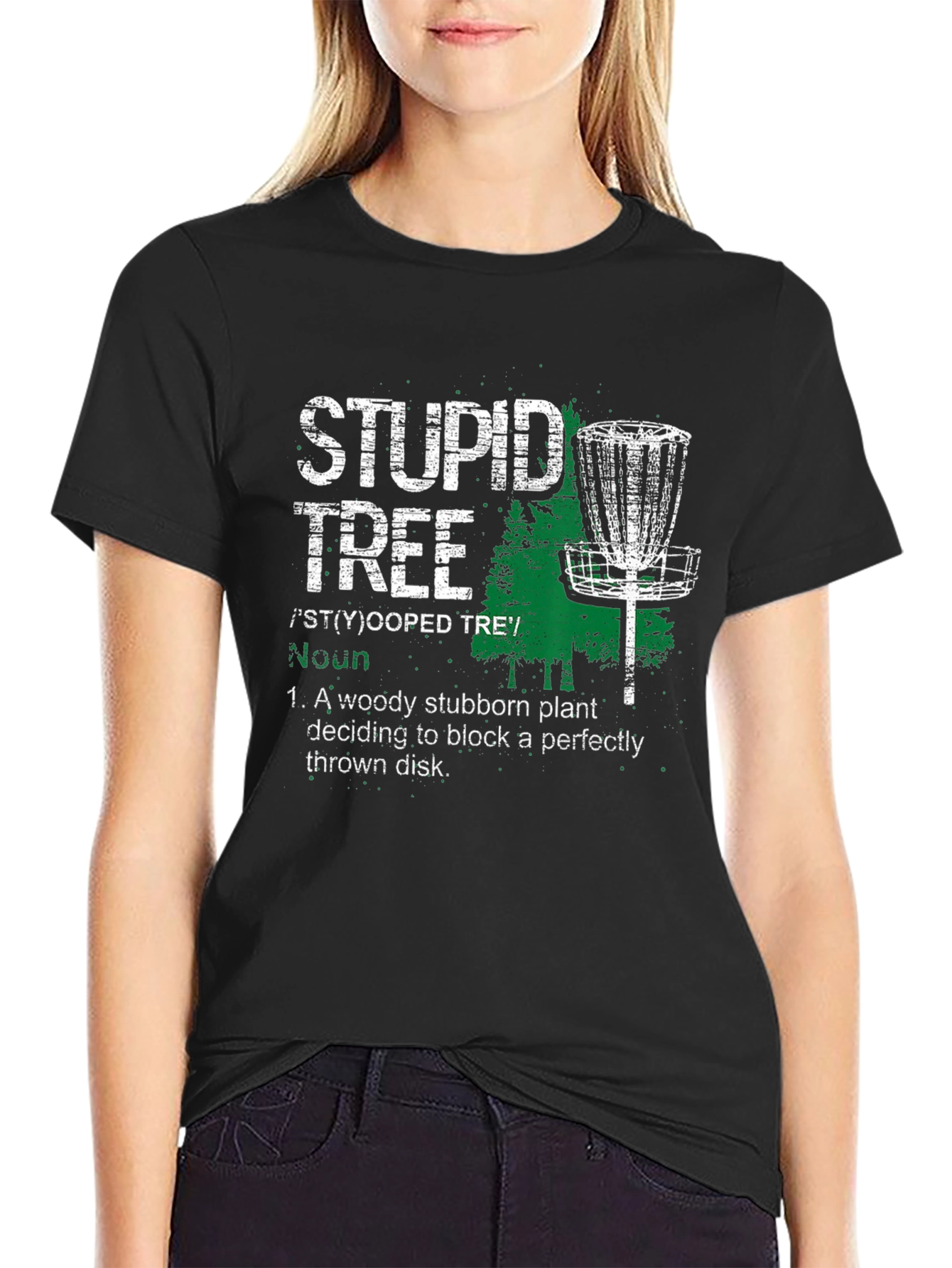 Stupid Tree Disc Golf T-Shirt Funny Disc Golfer Gift