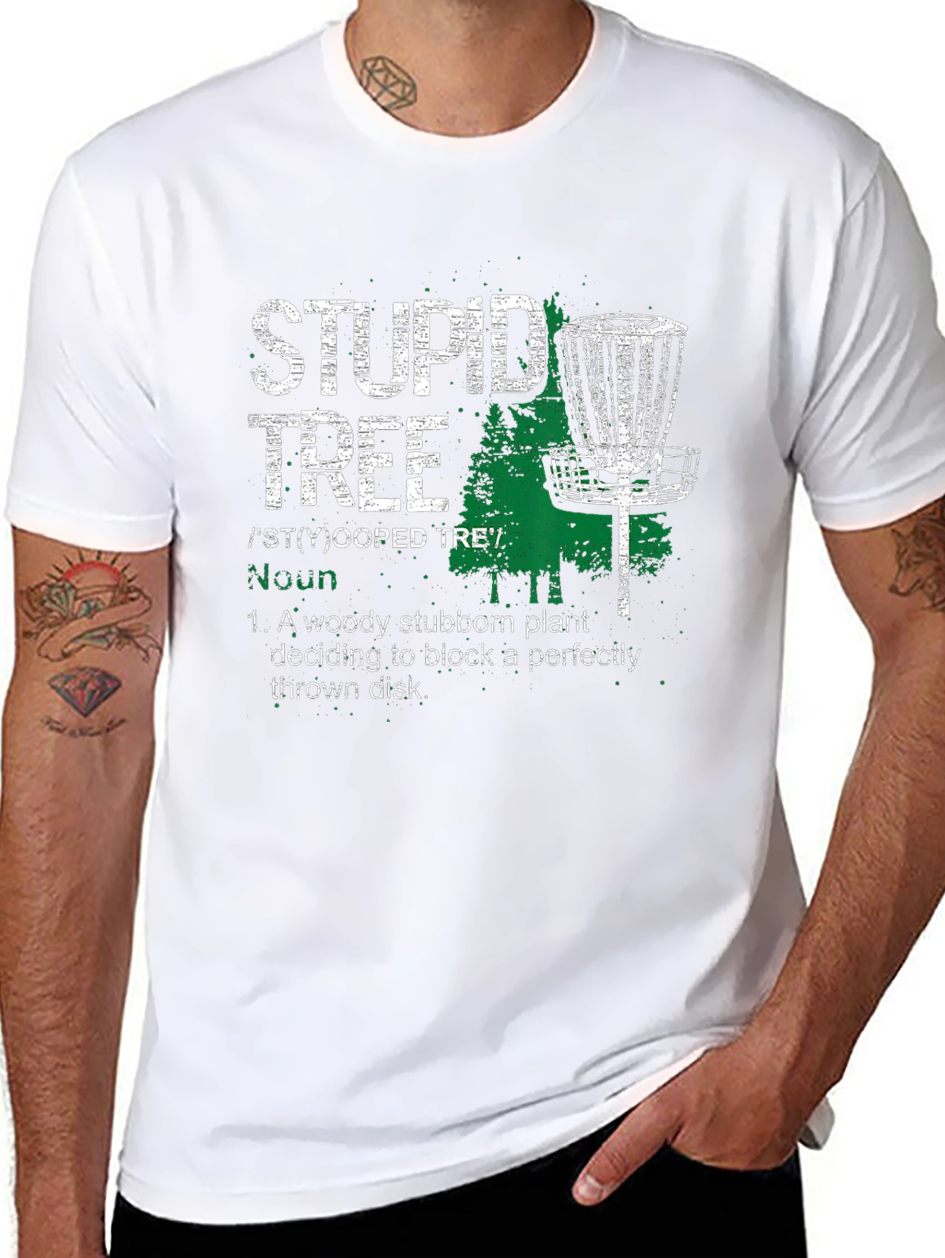 Stupid Tree Disc Golf T-Shirt Funny Disc Golfer Gift