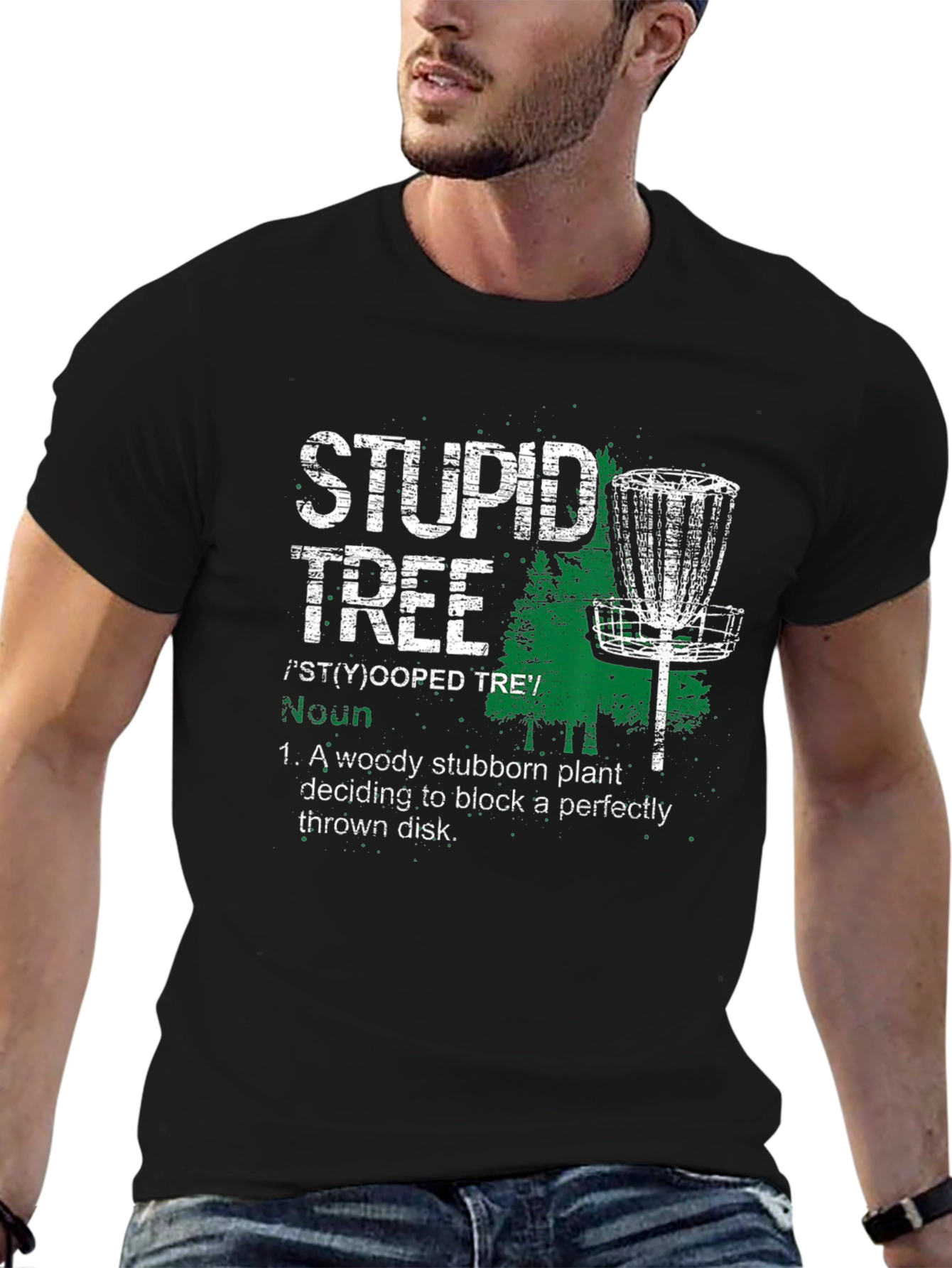 Stupid Tree Disc Golf T-Shirt Funny Disc Golfer Gift