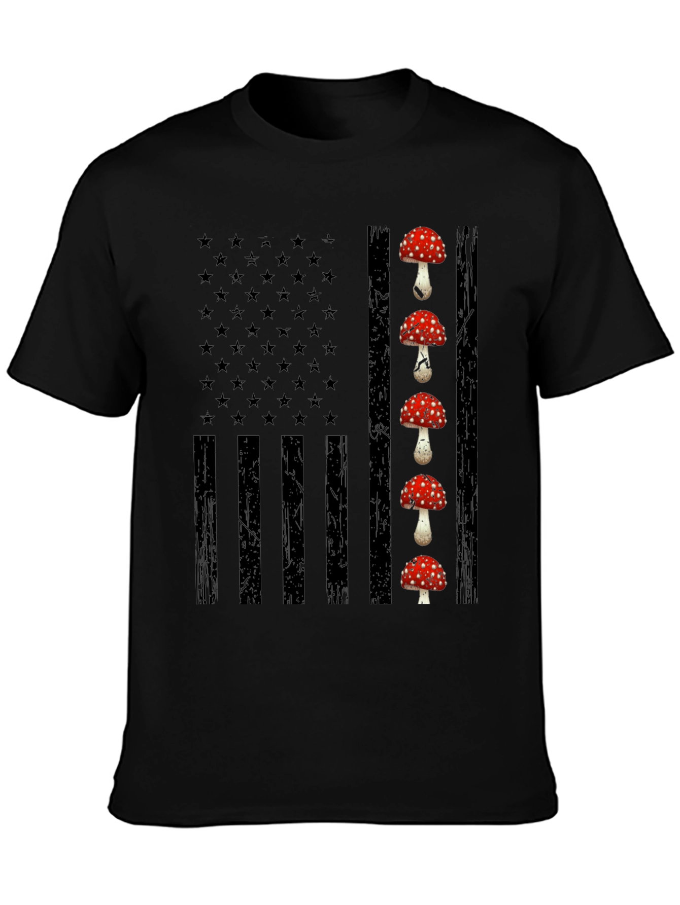 Mushroom USA Flag Graphic Tee