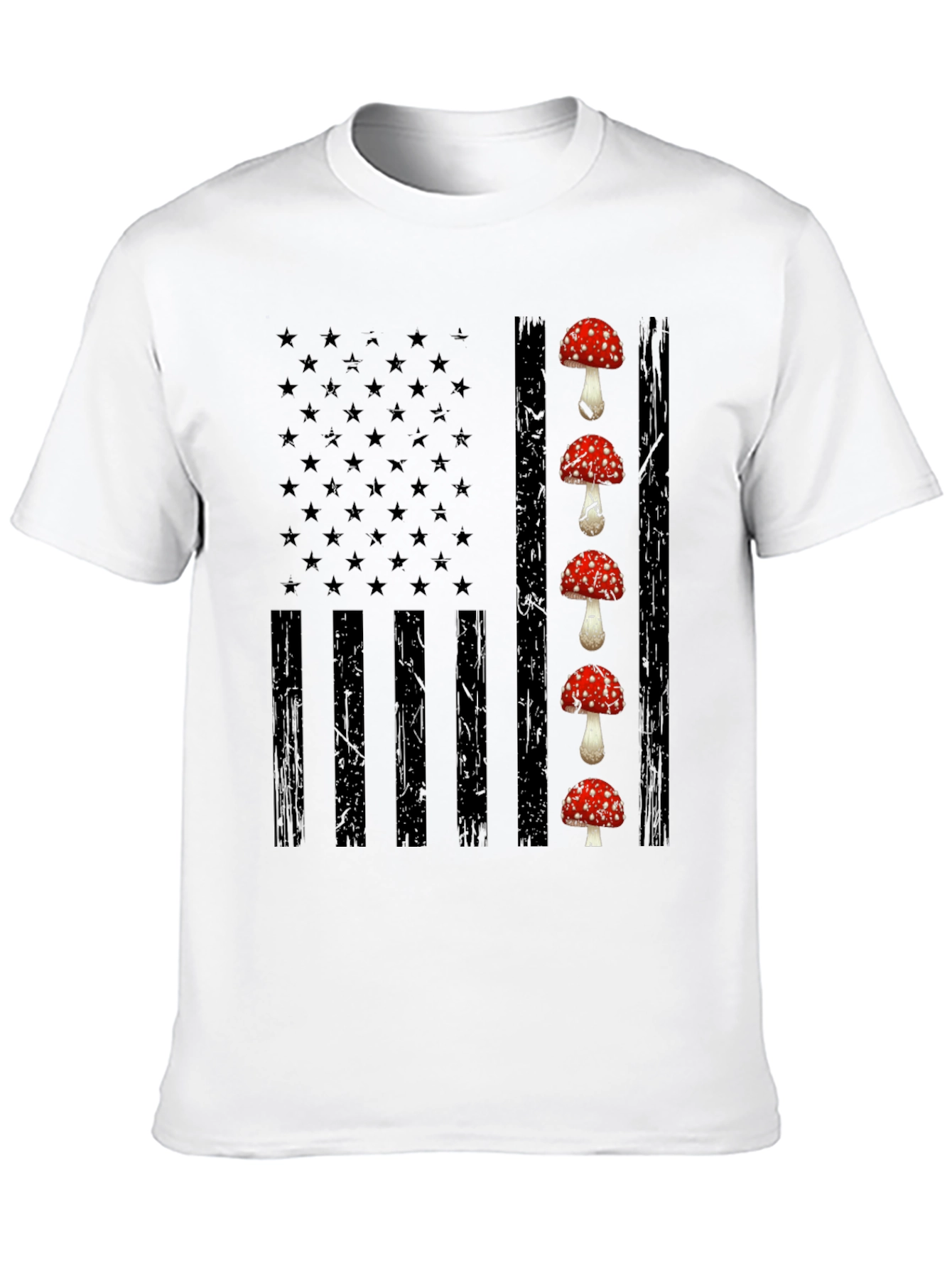 Mushroom USA Flag Graphic Tee