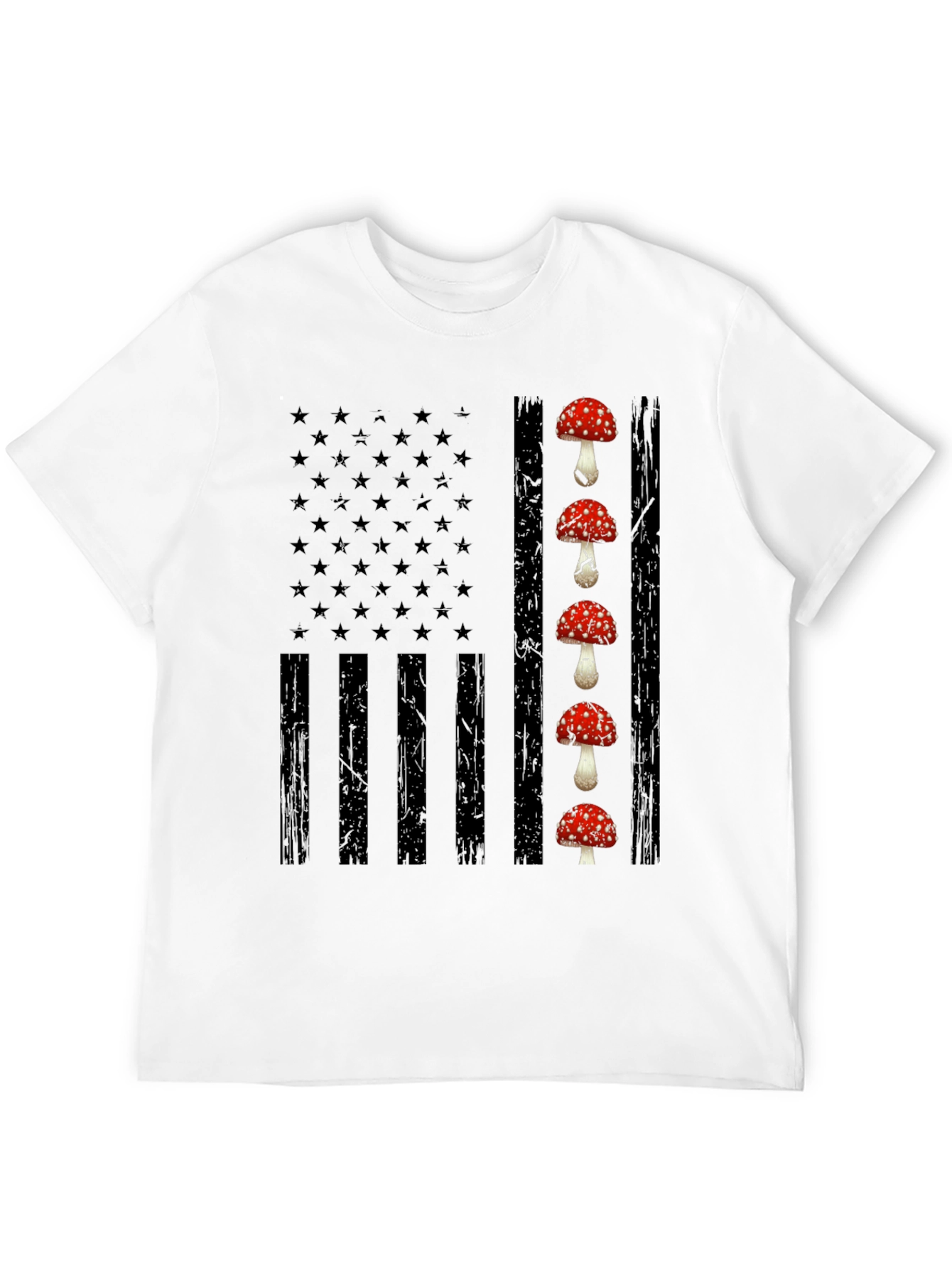 Mushroom USA Flag Graphic Tee