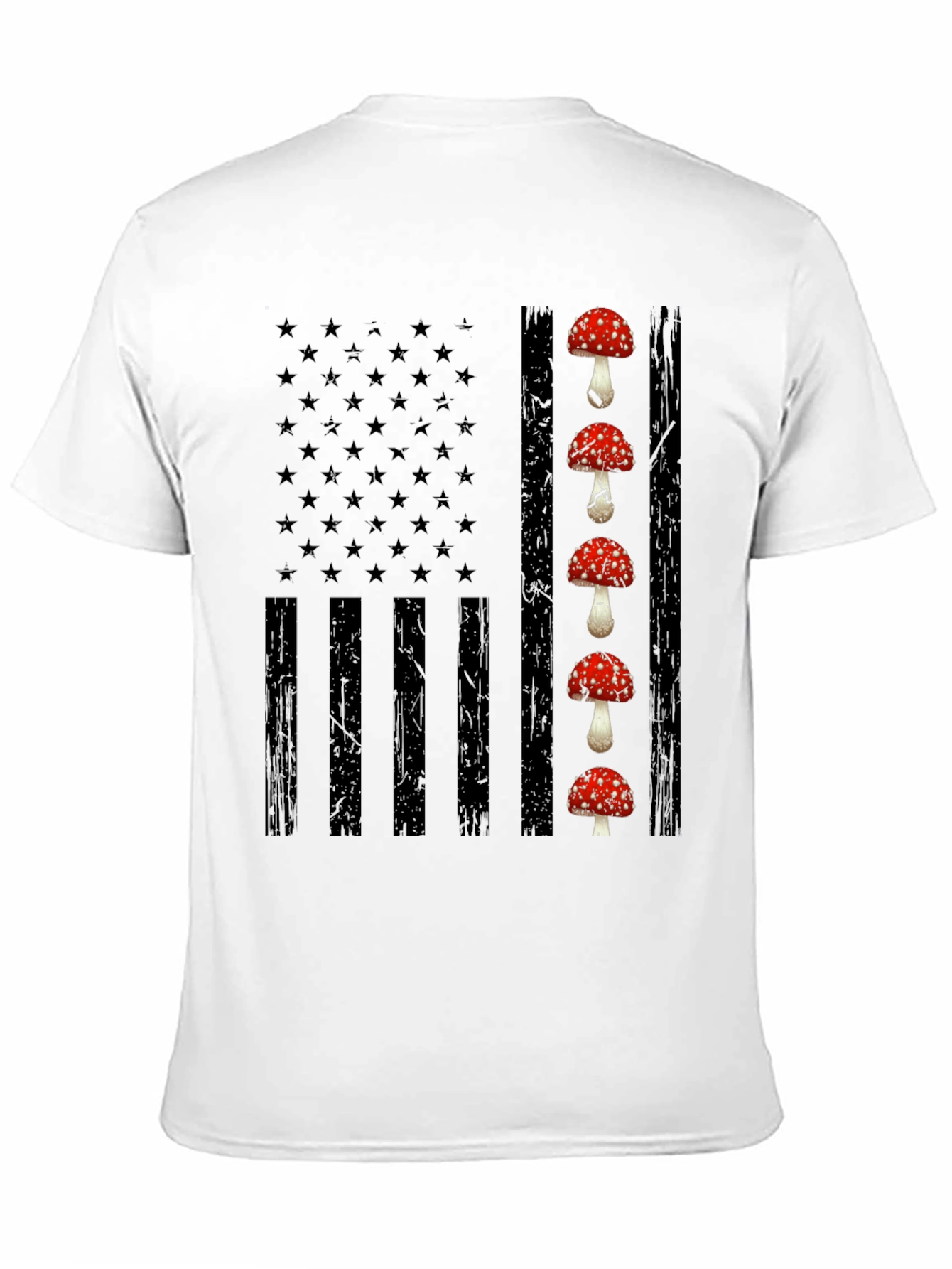 Mushroom USA Flag Graphic Tee