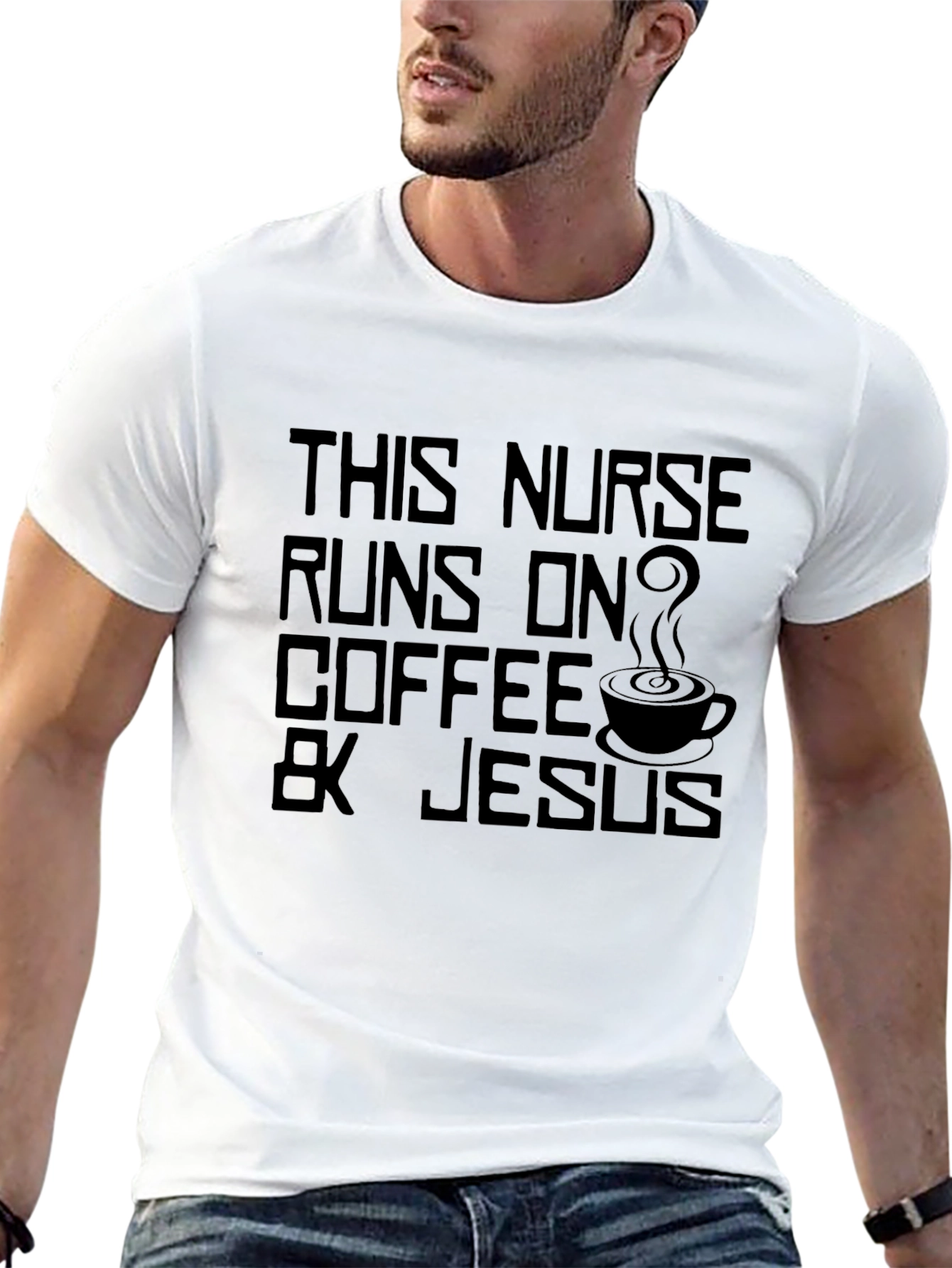 Nurse Coffee & Jesus Graphic T-Shirt