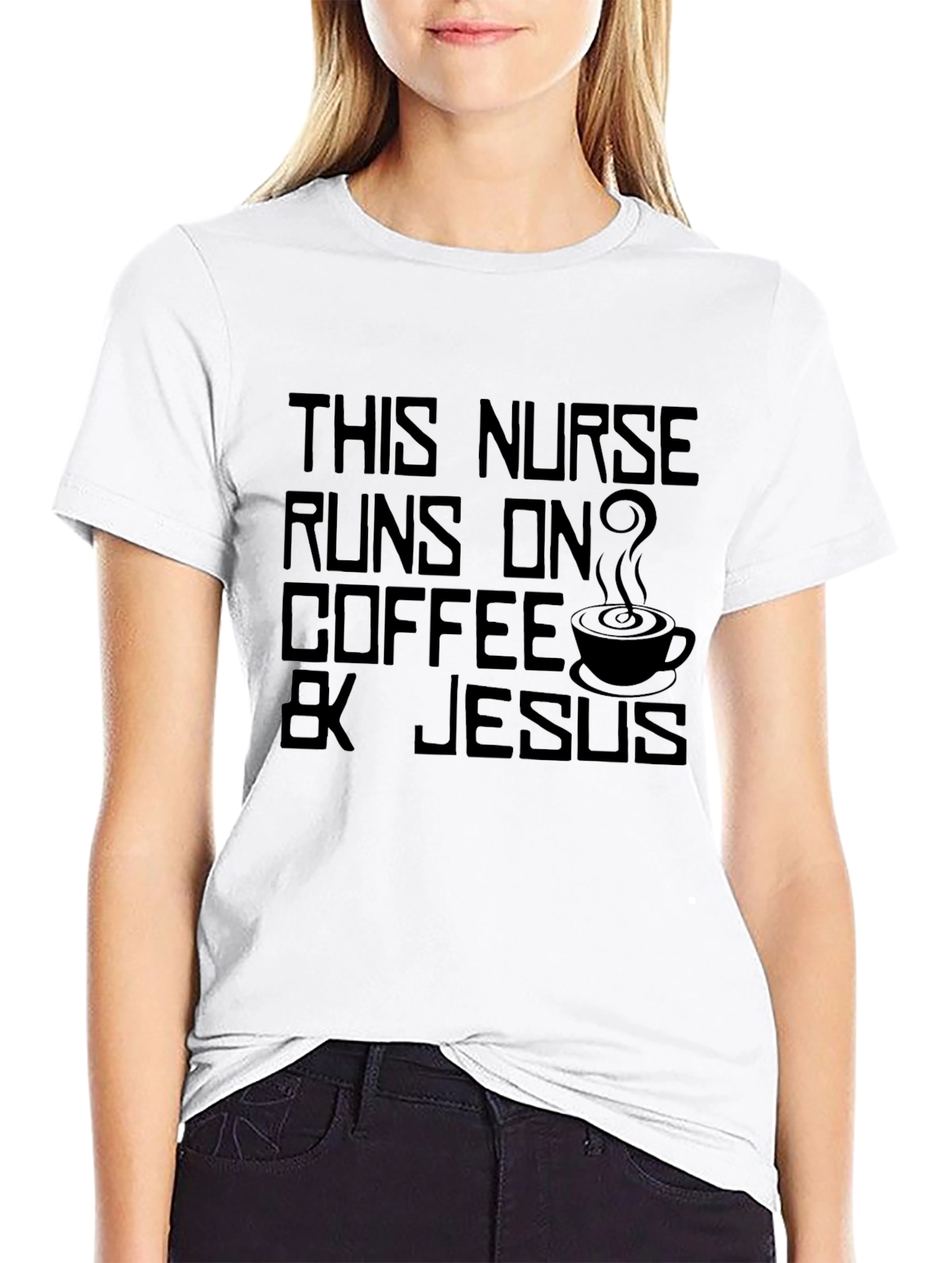 Nurse Coffee & Jesus Graphic T-Shirt