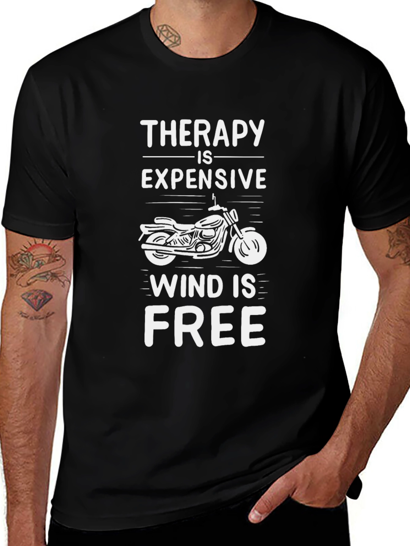 Therapy is Expensive Wind is Free Graphic T-Shirt