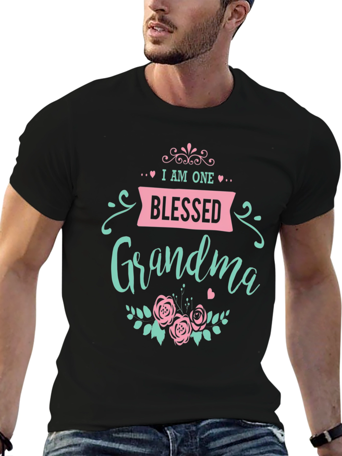 Blessed Grandma Graphic Tee - Cute Floral Design