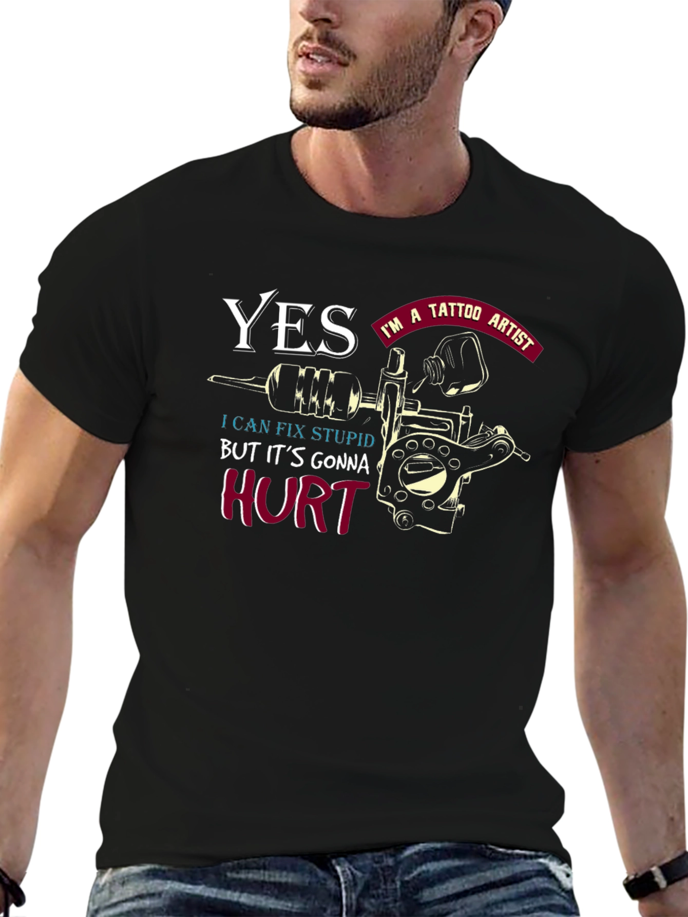 Yes Im a Tattoo Artist Funny Tattoo T-Shirt