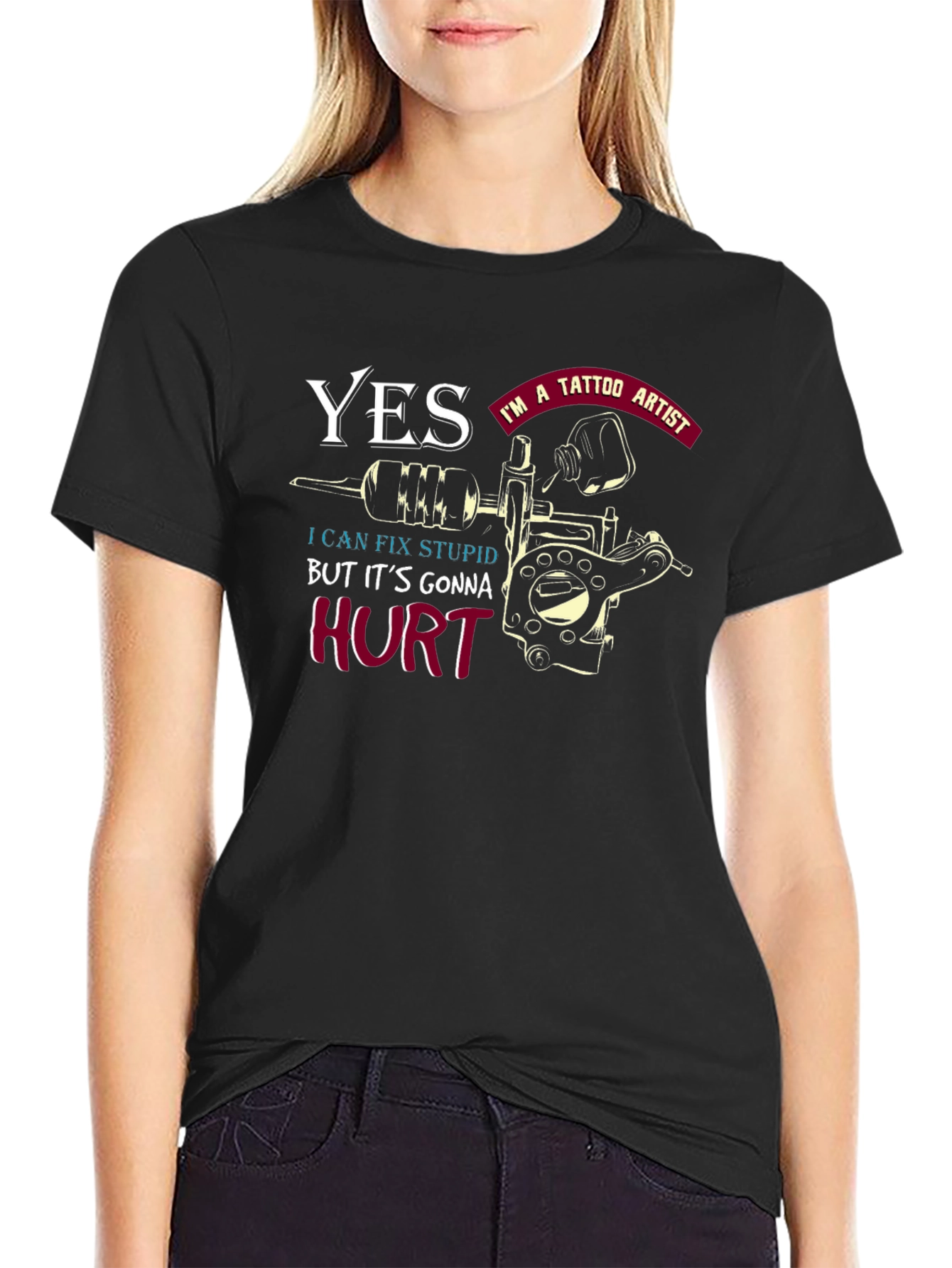 Yes Im a Tattoo Artist Funny Tattoo T-Shirt