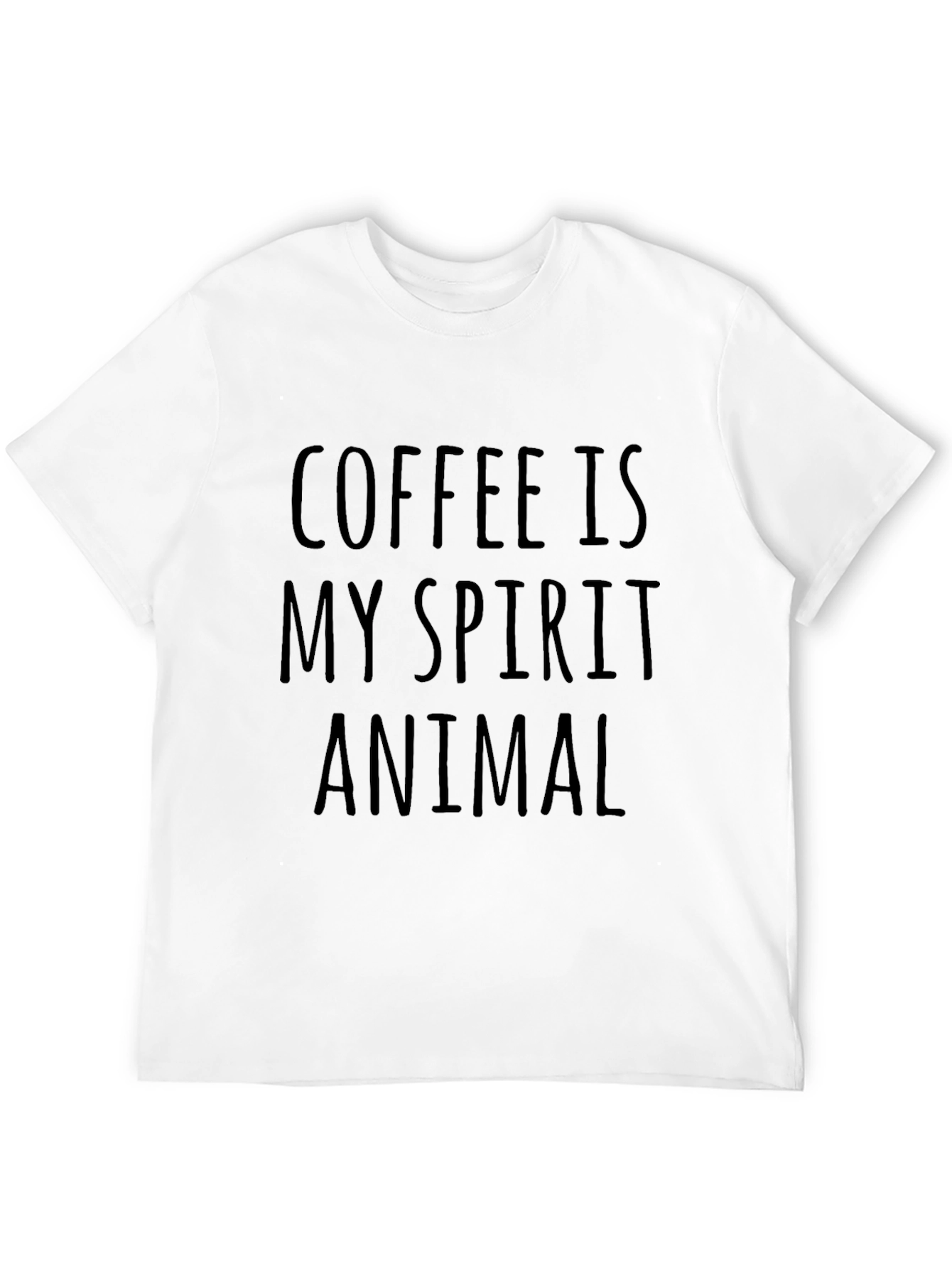 Coffee Is My Spirit Animal Graphic T-Shirt - Black