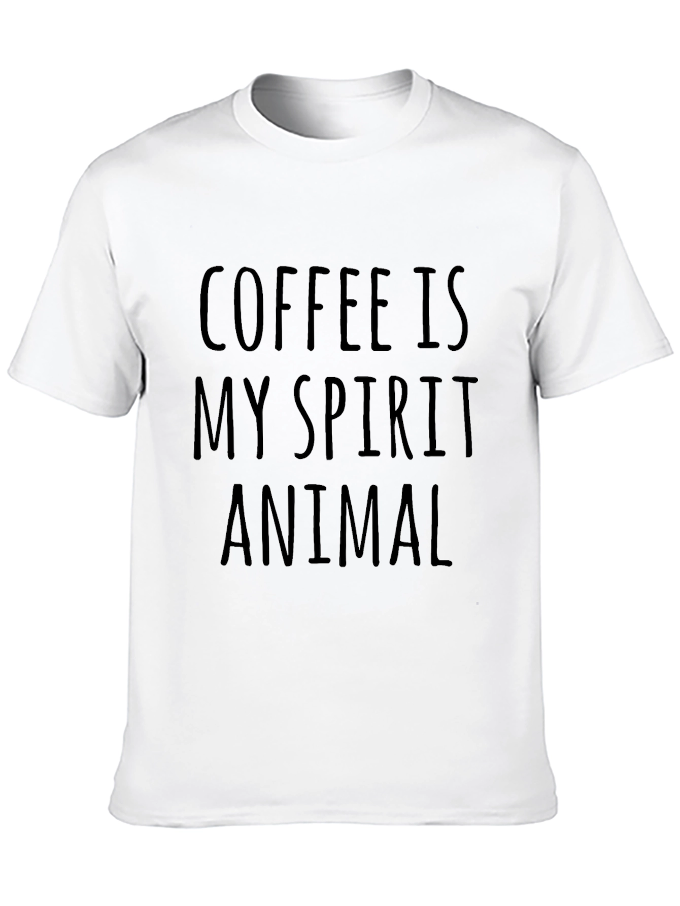 Coffee Is My Spirit Animal Graphic T-Shirt - Black