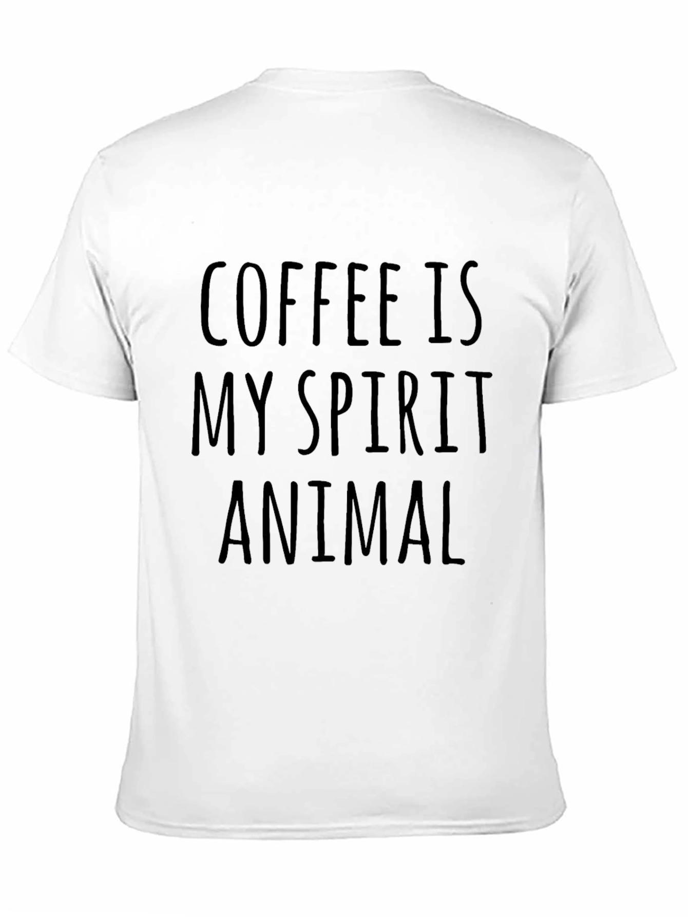 Coffee Is My Spirit Animal Graphic T-Shirt - Black