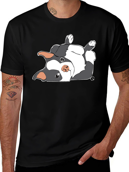 Upside Down Boston Terrier Graphic T-Shirt